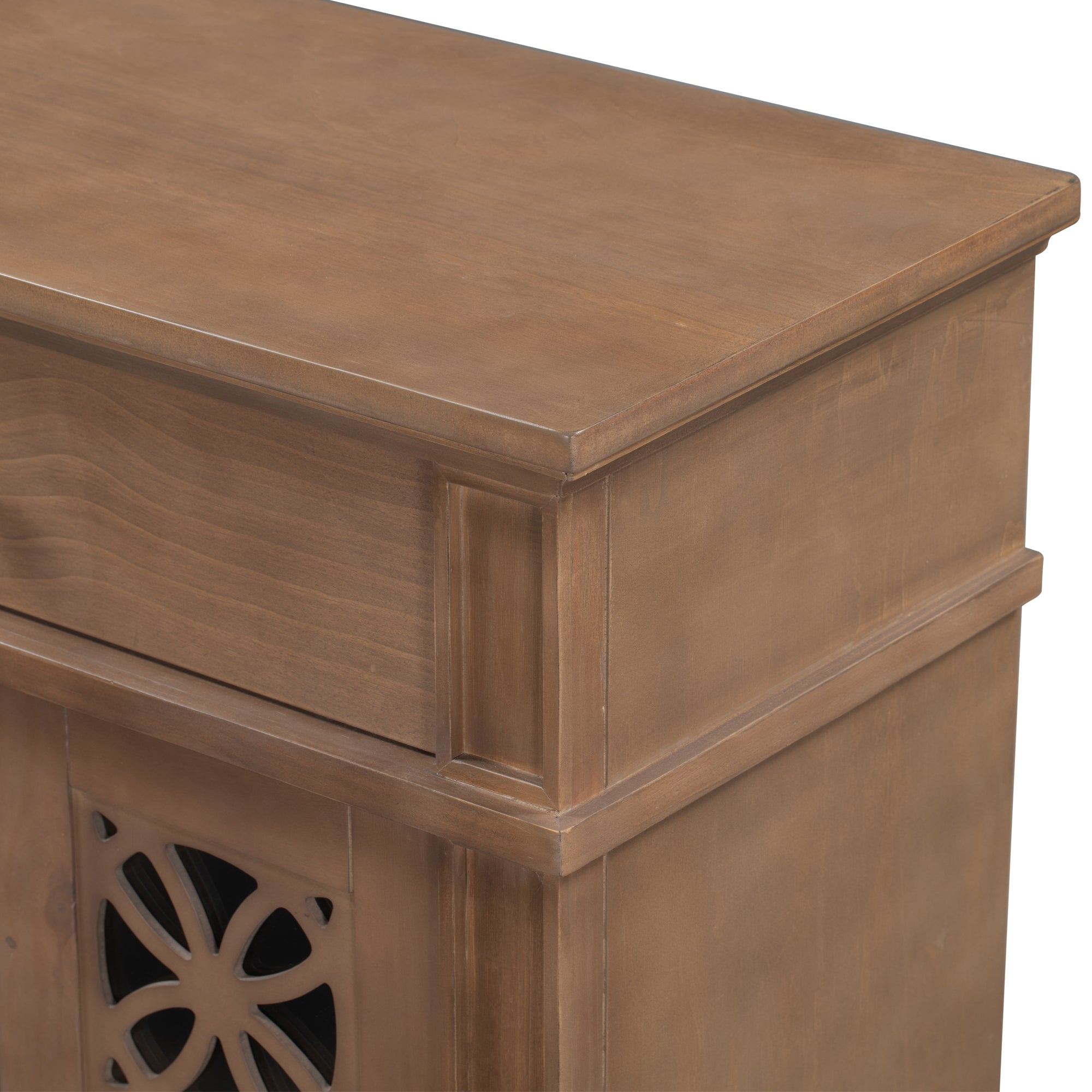 30" Tall Wood 2-door Accent Cabinet with 1 Drawer