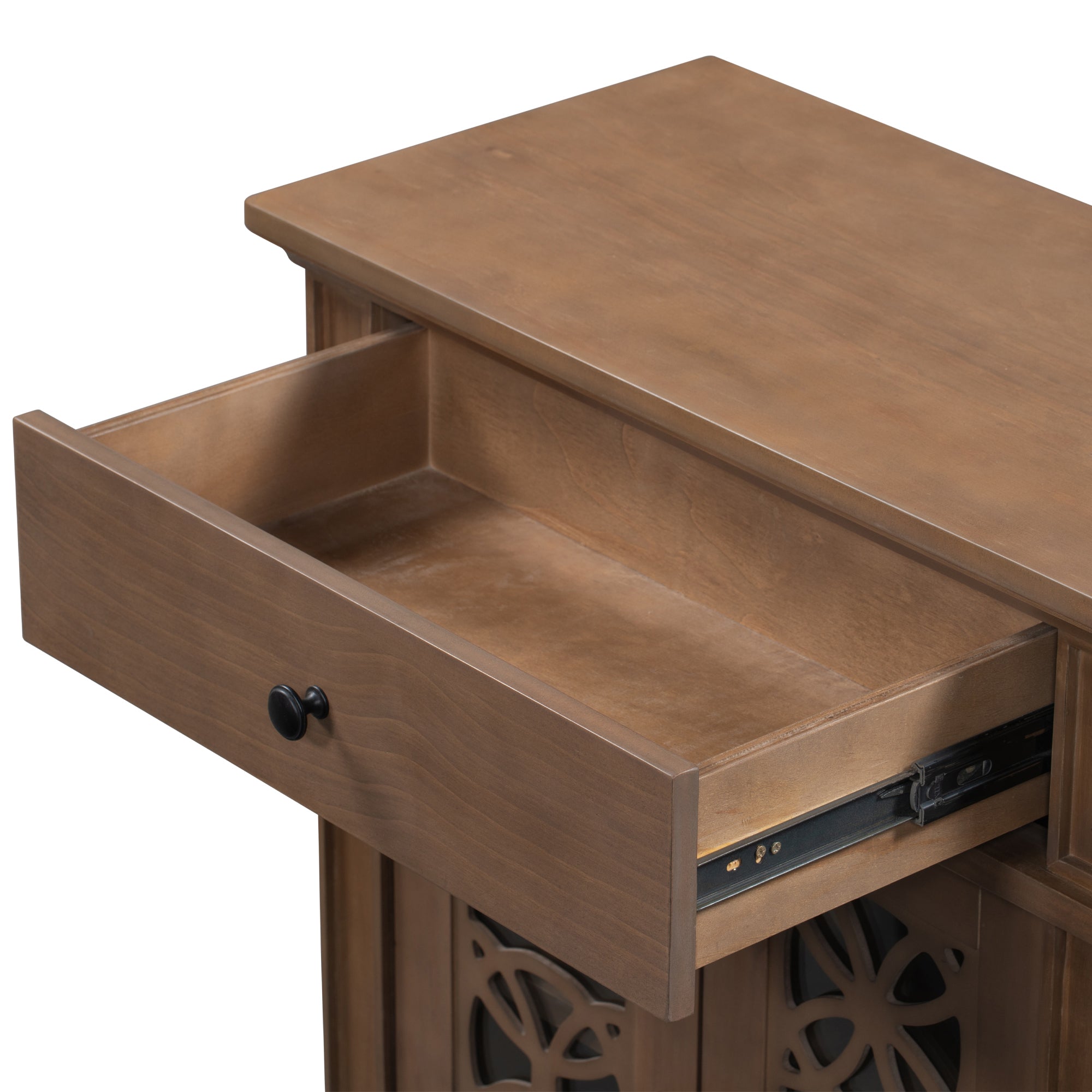 30" Tall Wood 2-door Accent Cabinet with 1 Drawer