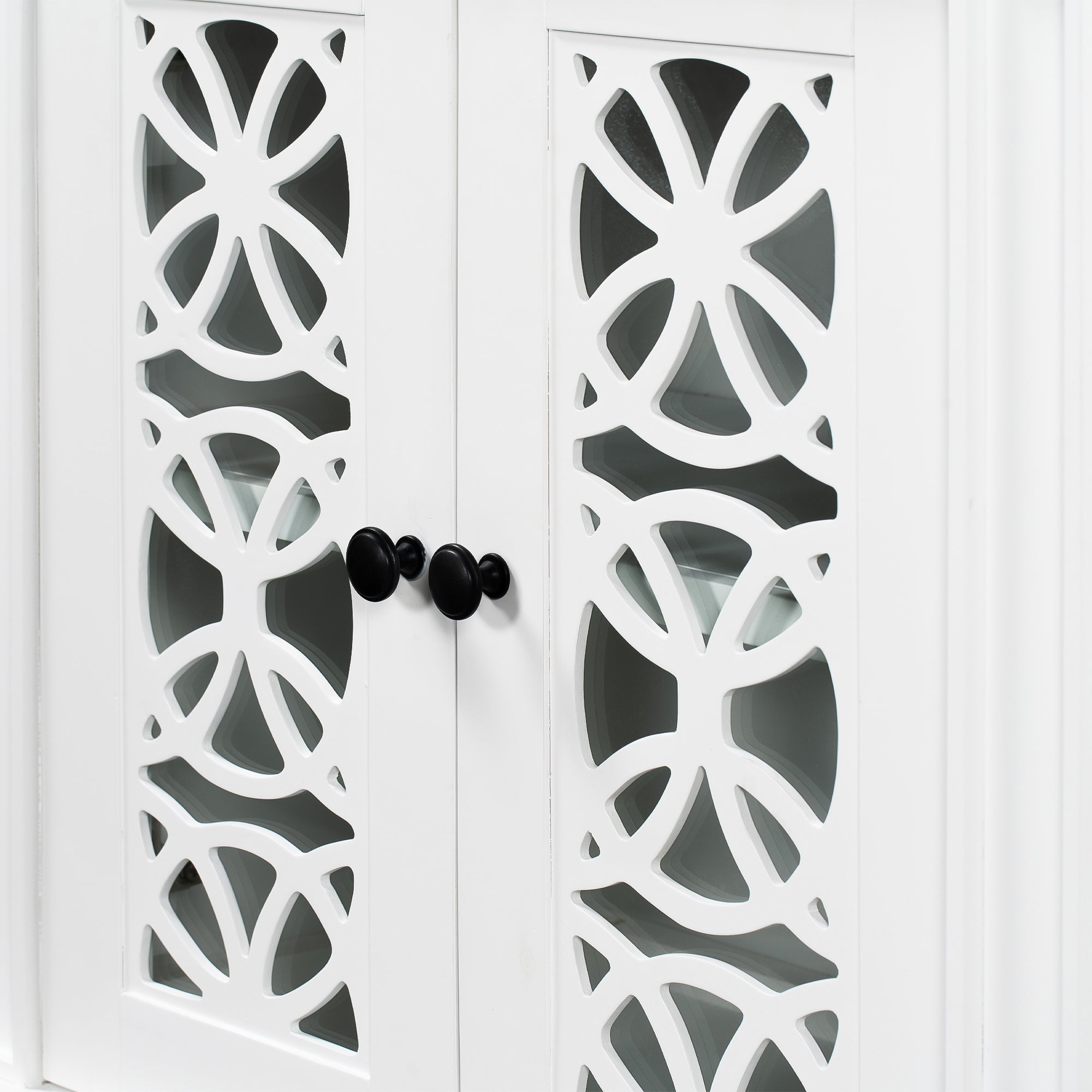 30" Tall Wood 2-door Accent Cabinet with 1 Drawer