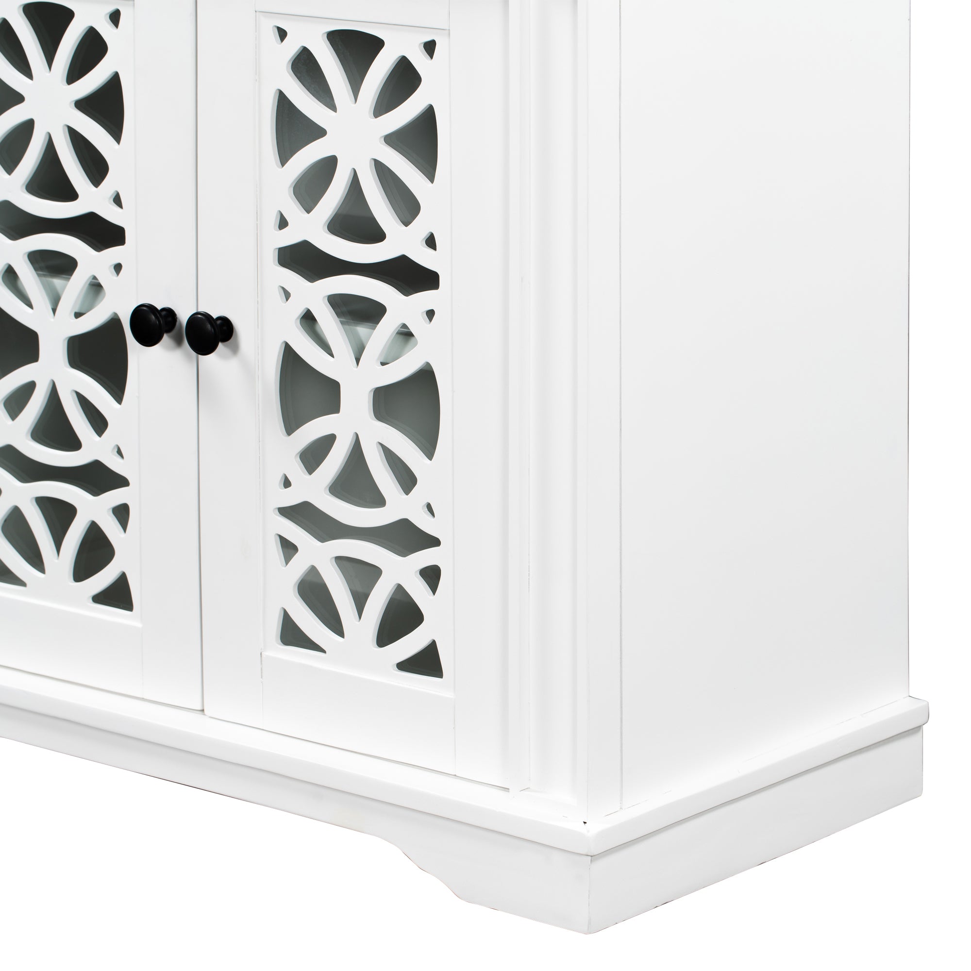 30" Tall Wood 2-door Accent Cabinet with 1 Drawer