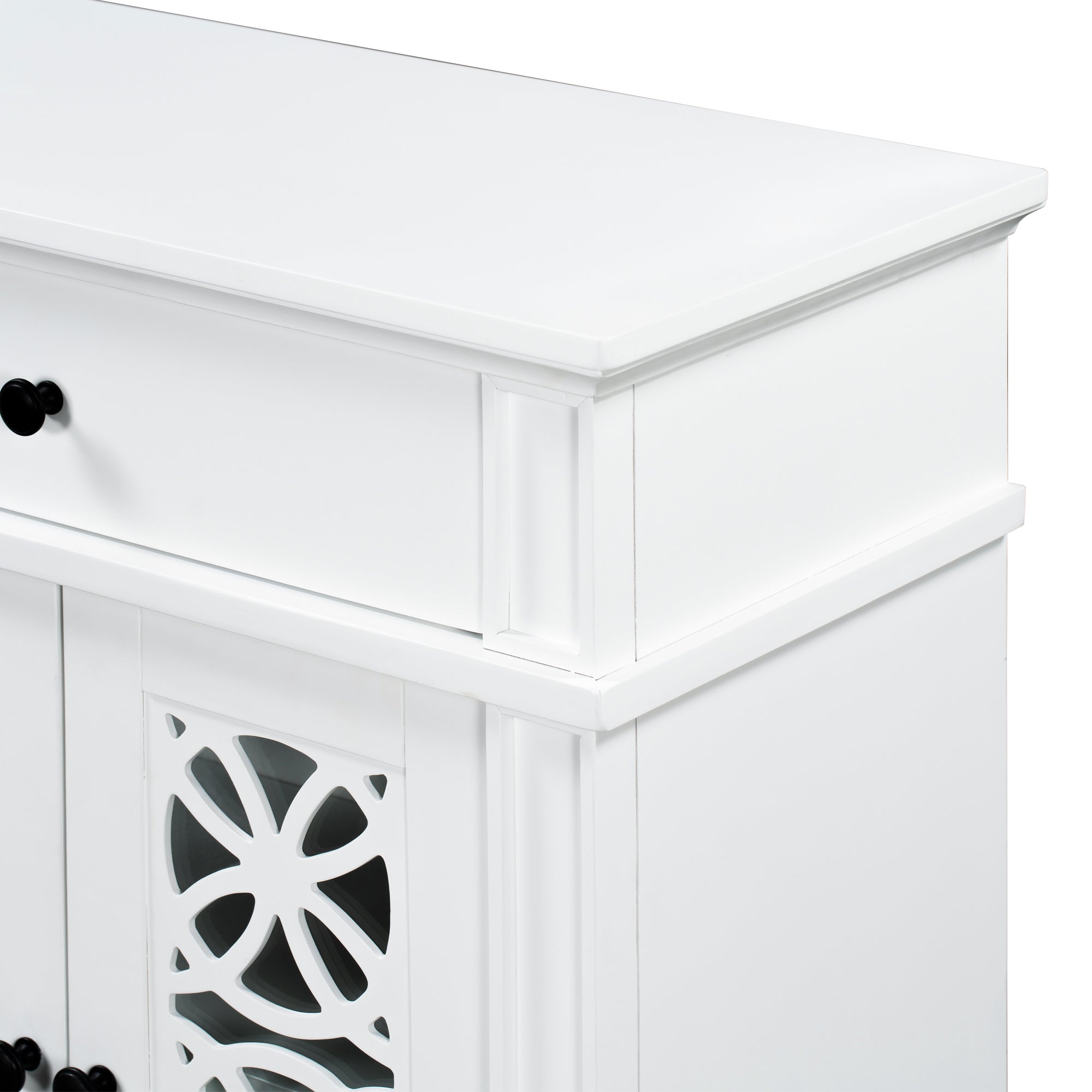 30" Tall Wood 2-door Accent Cabinet with 1 Drawer
