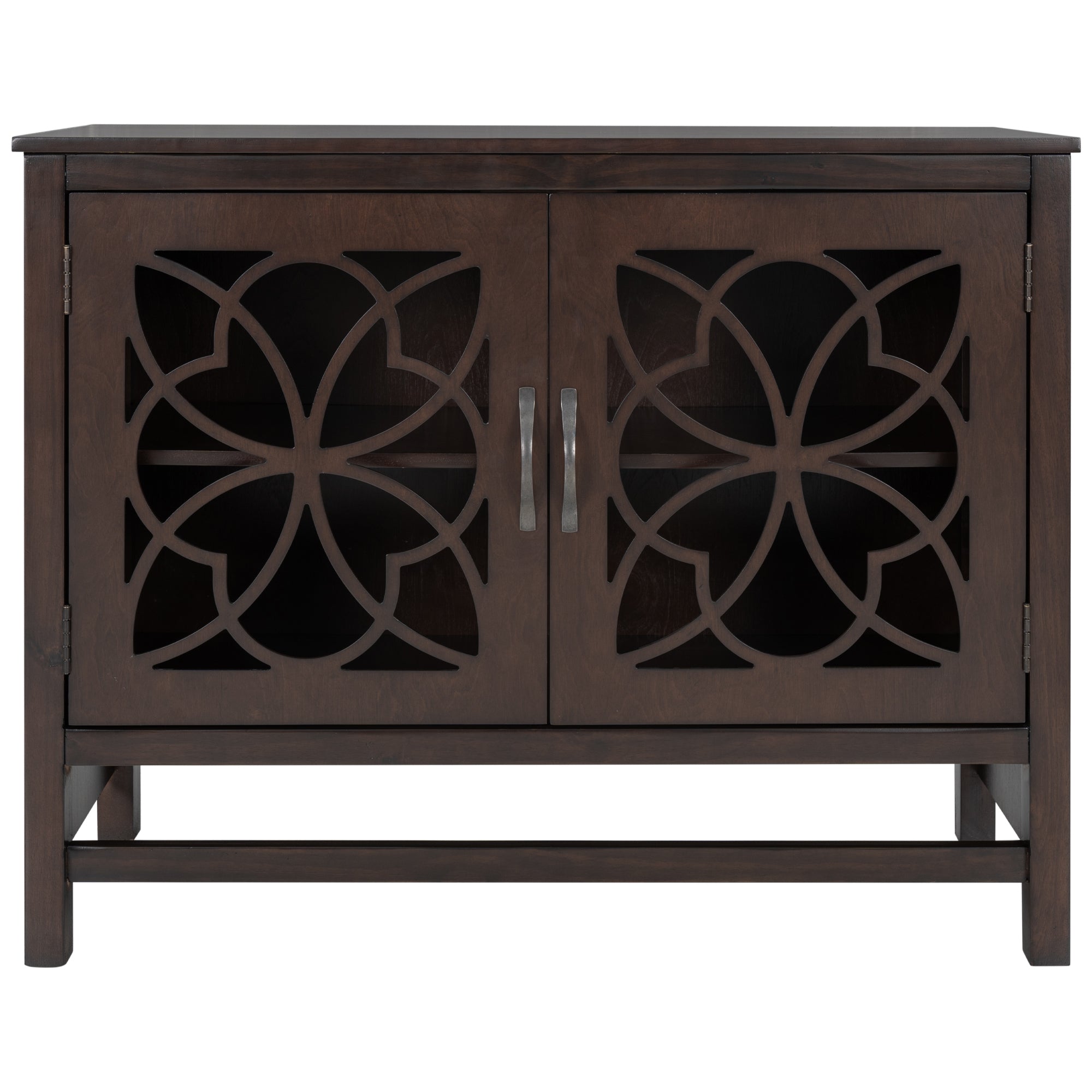 32" Tall Wood 2-door Accent Cabinet with Adjustable Shelf