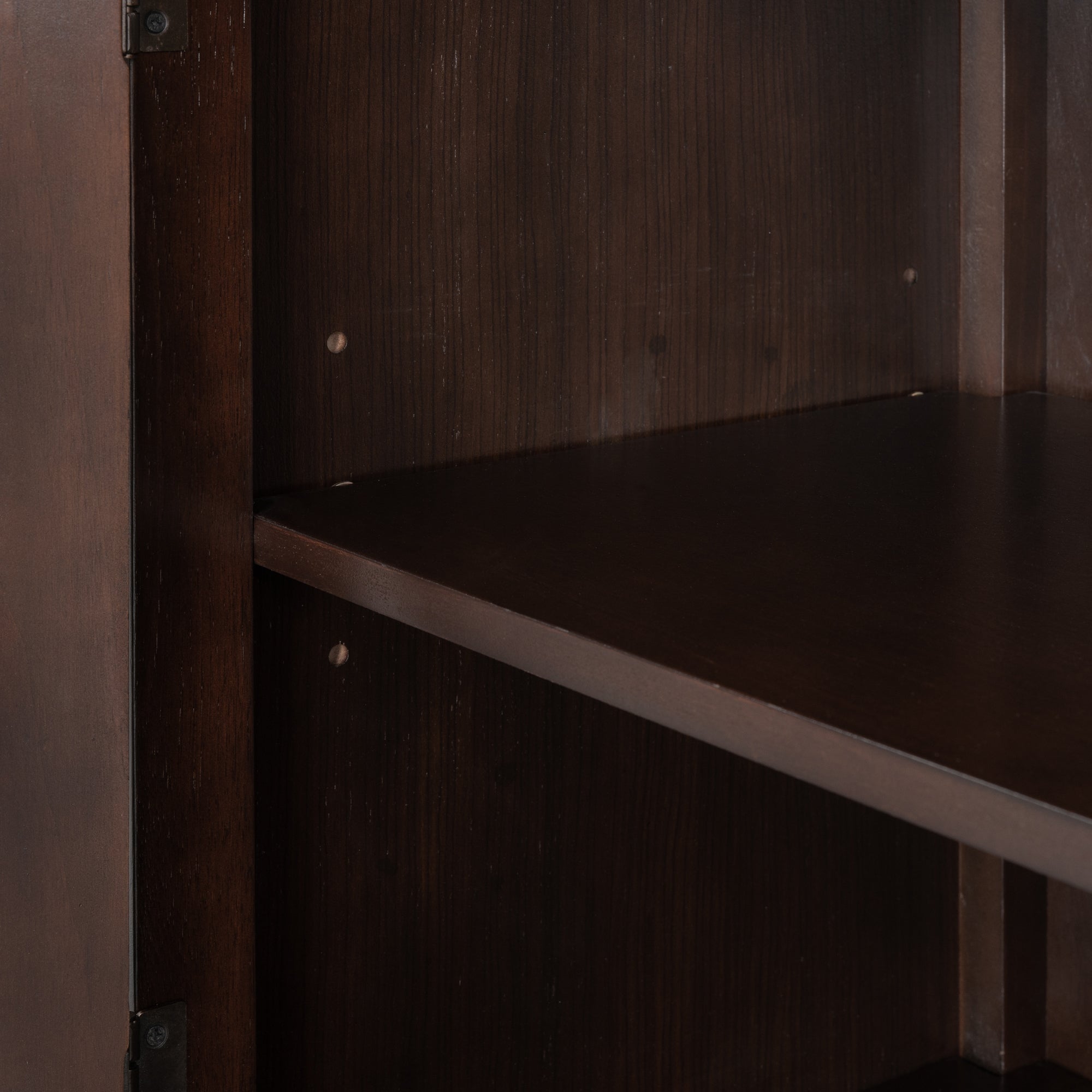 32" Tall Wood 2-door Accent Cabinet with Adjustable Shelf