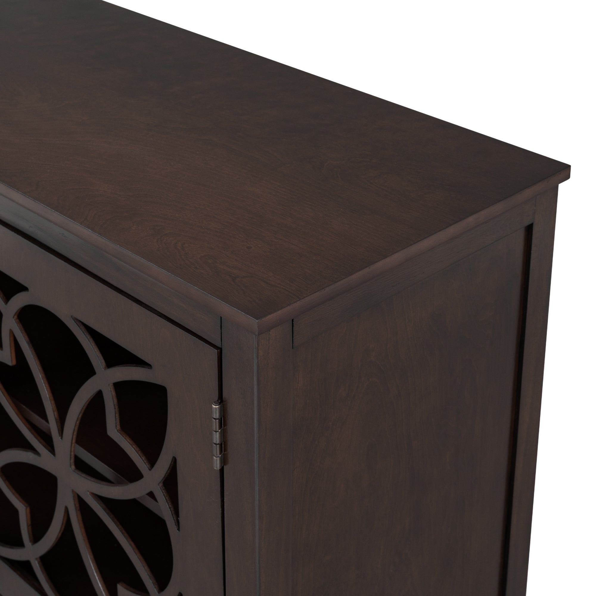32" Tall Wood 2-door Accent Cabinet with Adjustable Shelf