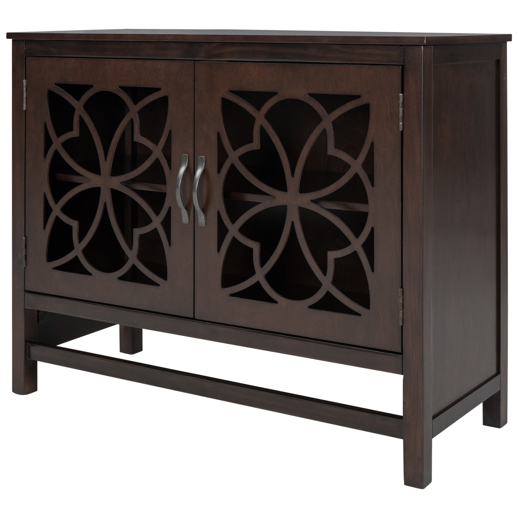 32" Tall Wood 2-door Accent Cabinet with Adjustable Shelf