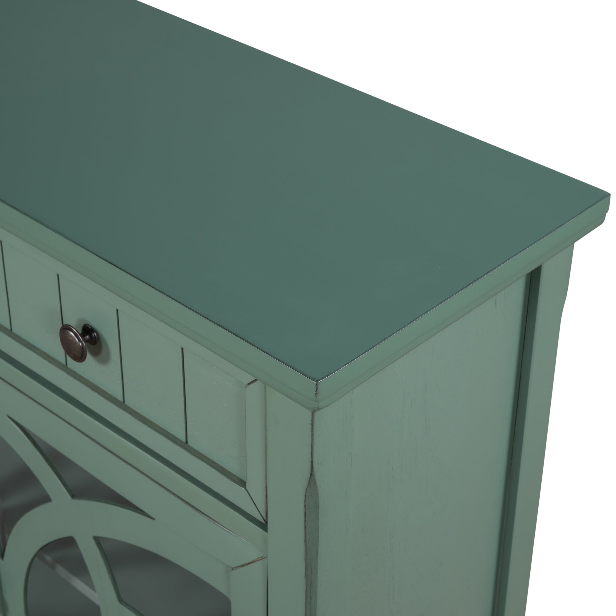 35" Tall Wood 2-door Accent Cabinet with 2 Drawer