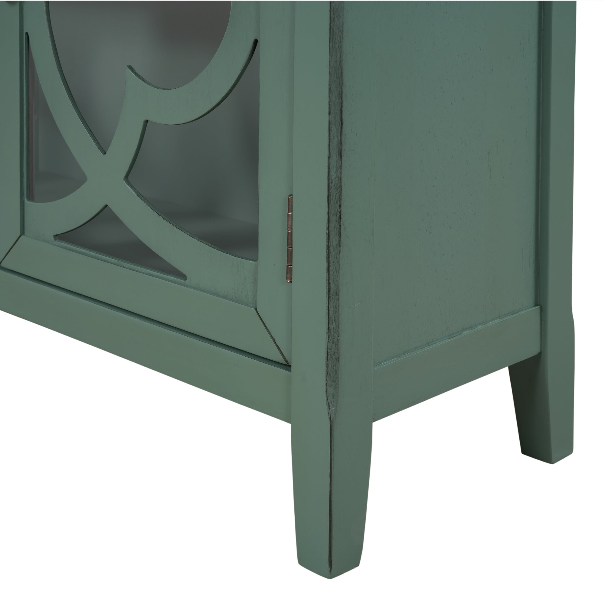 35" Tall Wood 2-door Accent Cabinet with 2 Drawer