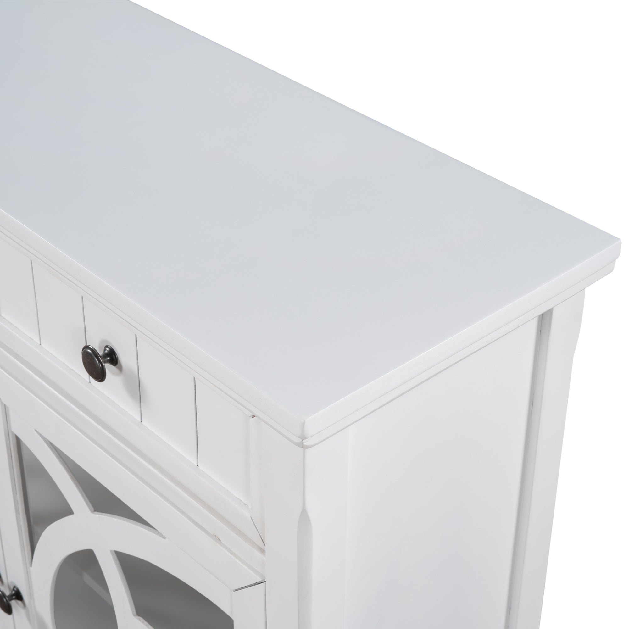 35" Tall Wood 2-door Accent Cabinet with 2 Drawer