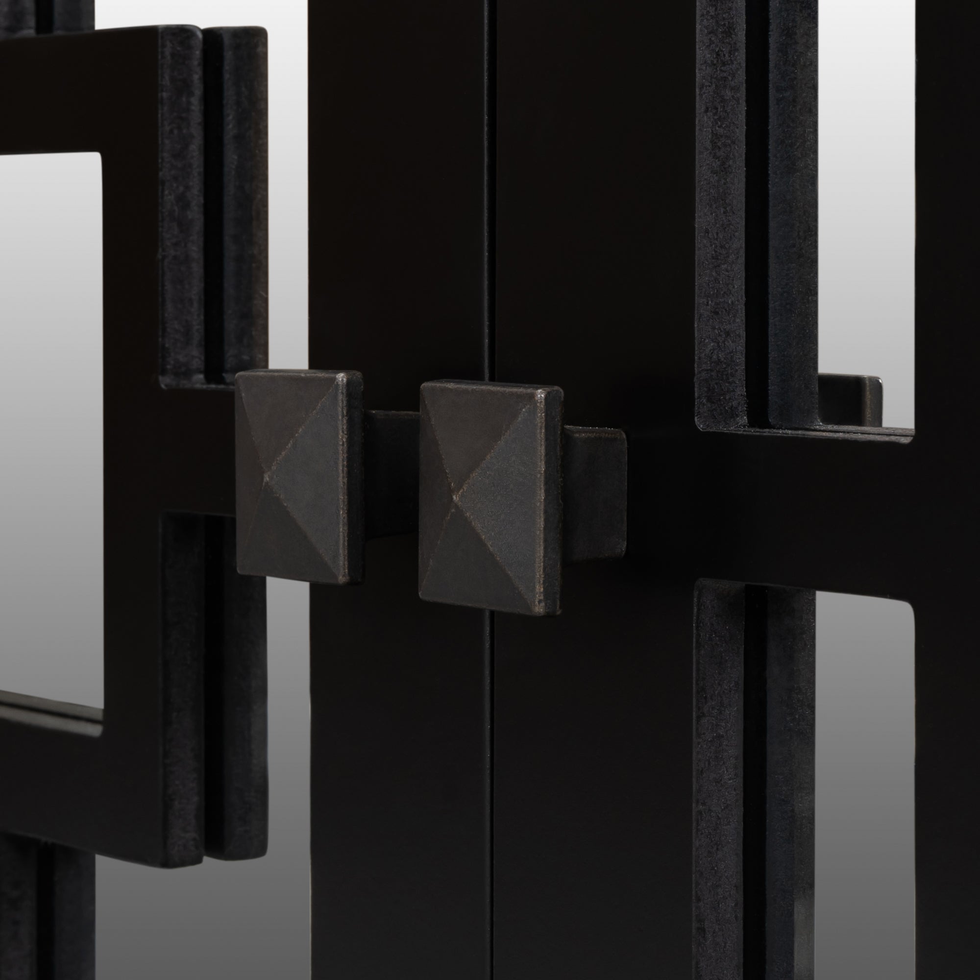 24" Tall Wood 2-door Accent Cabinet with Mirror Door