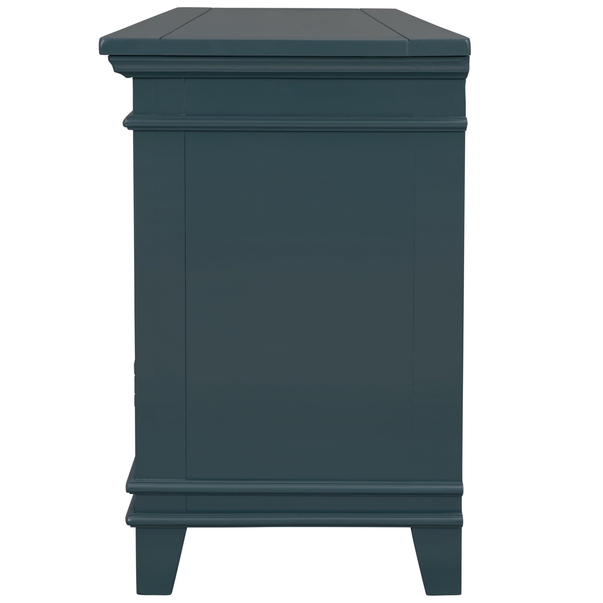24" Tall Wood 2-door Accent Cabinet with Mirror Door