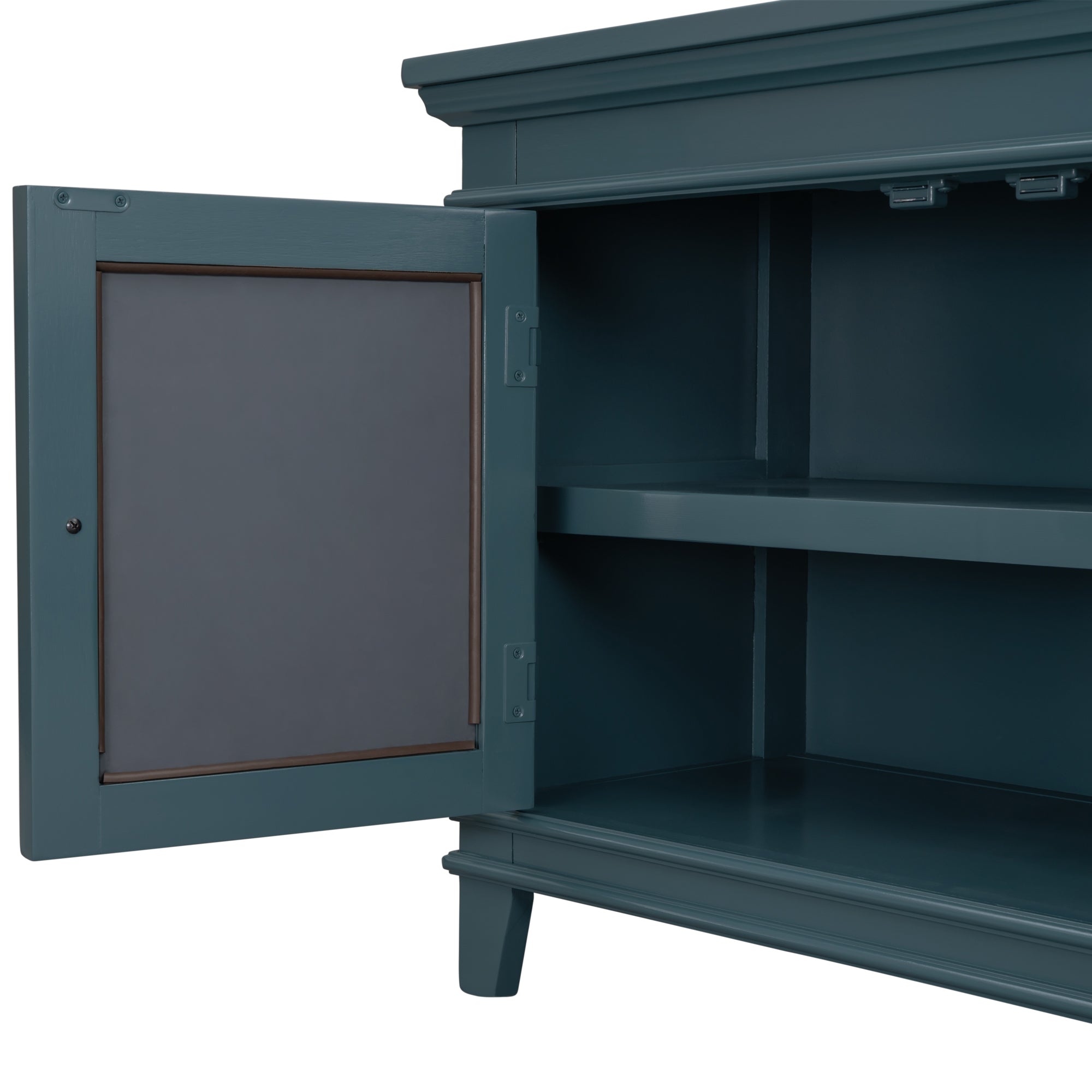 24" Tall Wood 2-door Accent Cabinet with Mirror Door