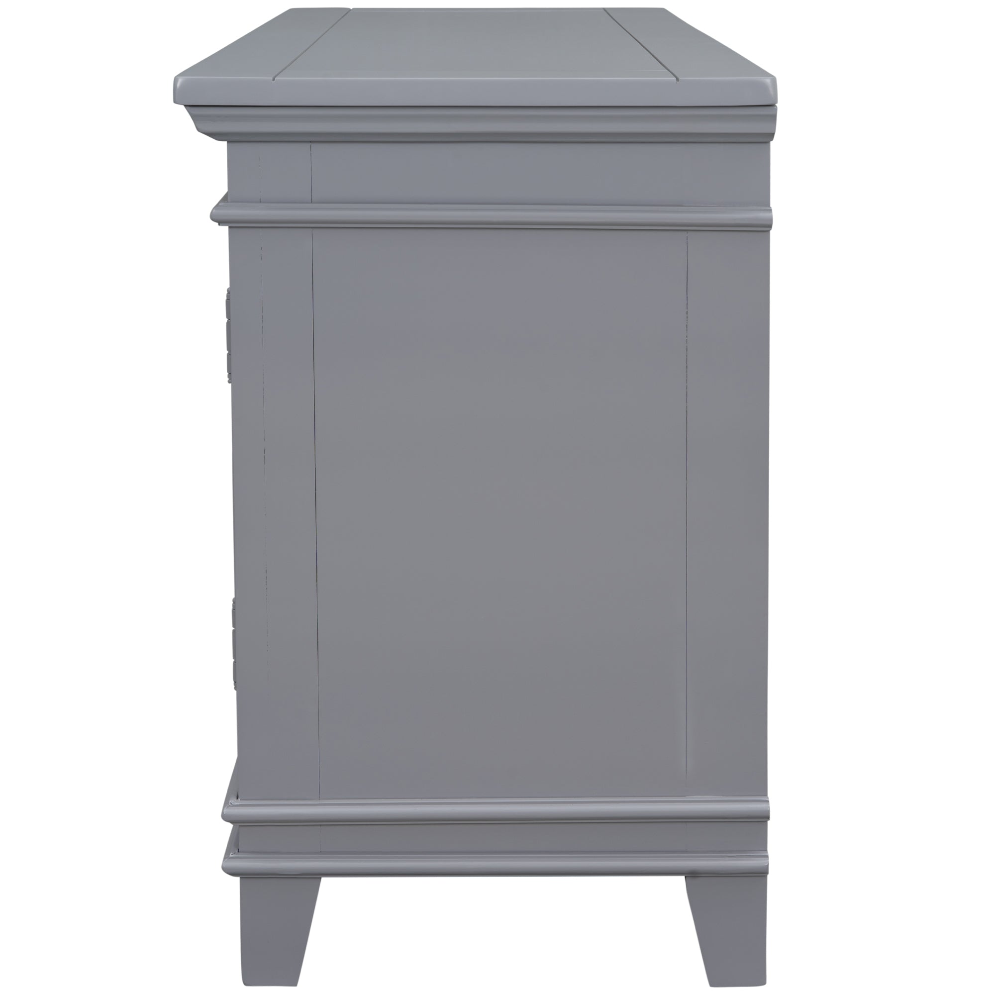 24" Tall Wood 2-door Accent Cabinet with Mirror Door