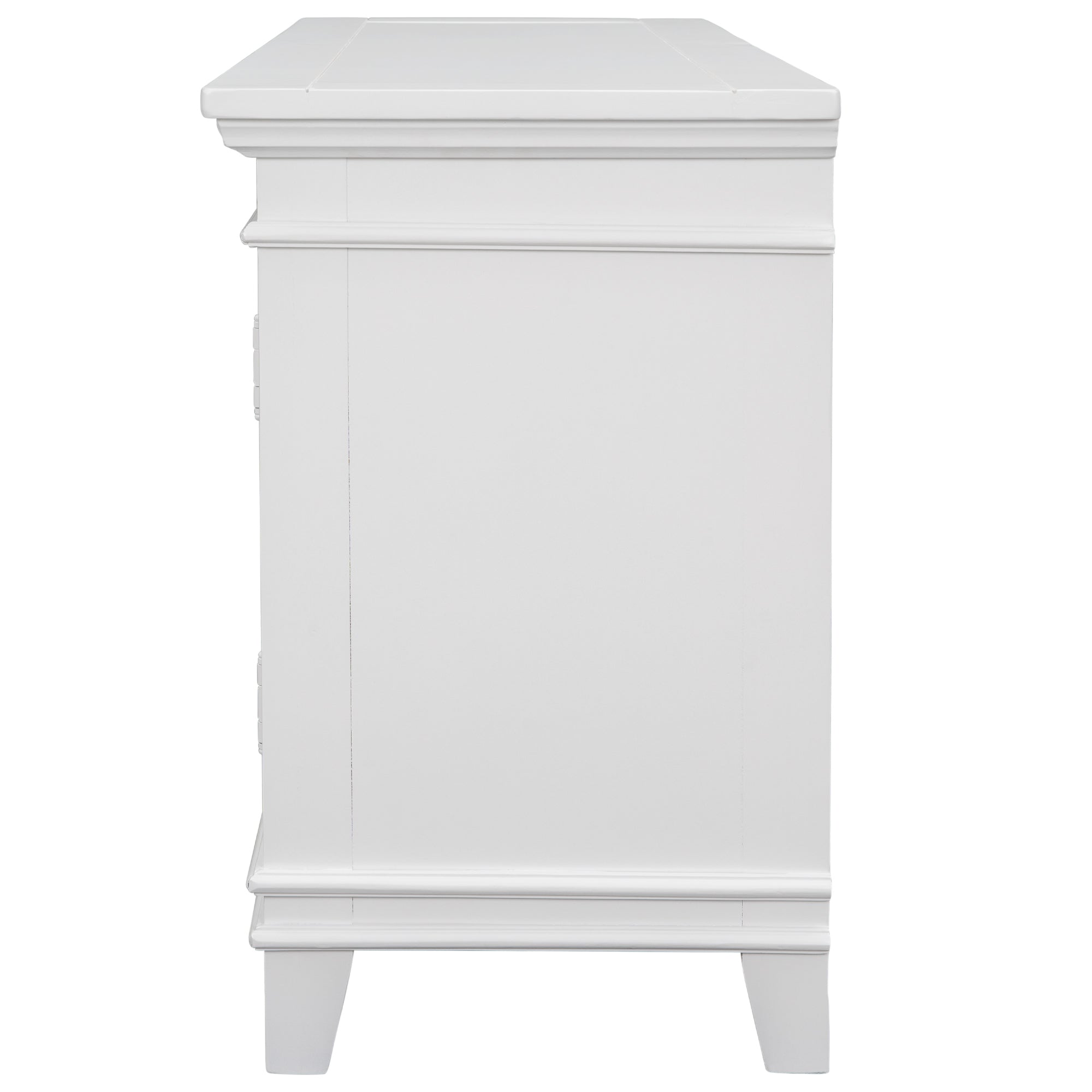24" Tall Wood 2-door Accent Cabinet with Mirror Door