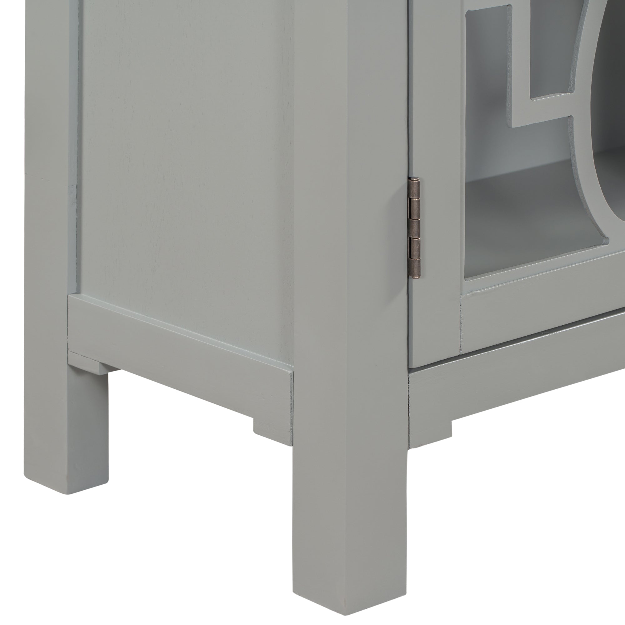 36" Tall Wood 2-door Accent Cabinet with Adjustable Shelf