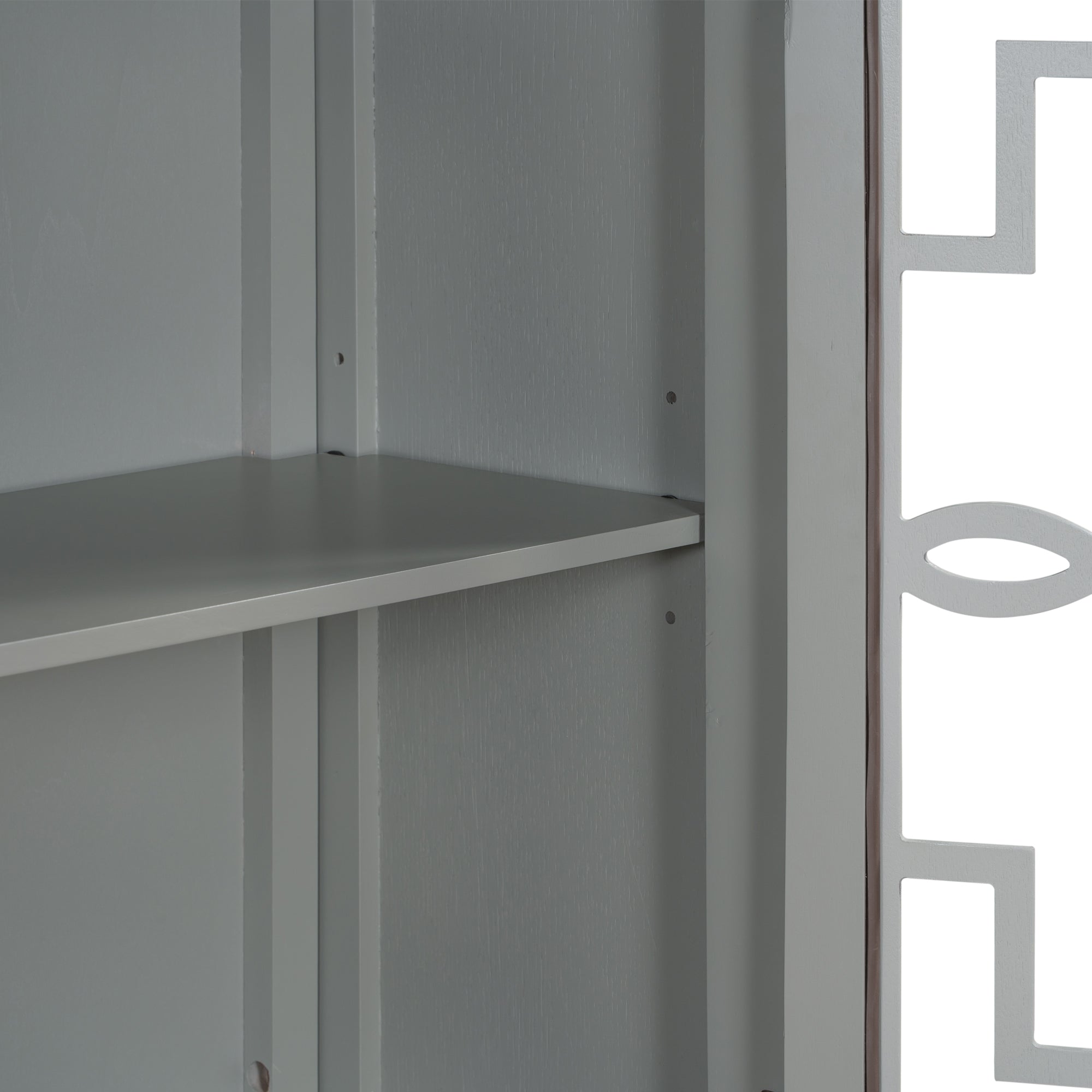 36" Tall Wood 2-door Accent Cabinet with Adjustable Shelf