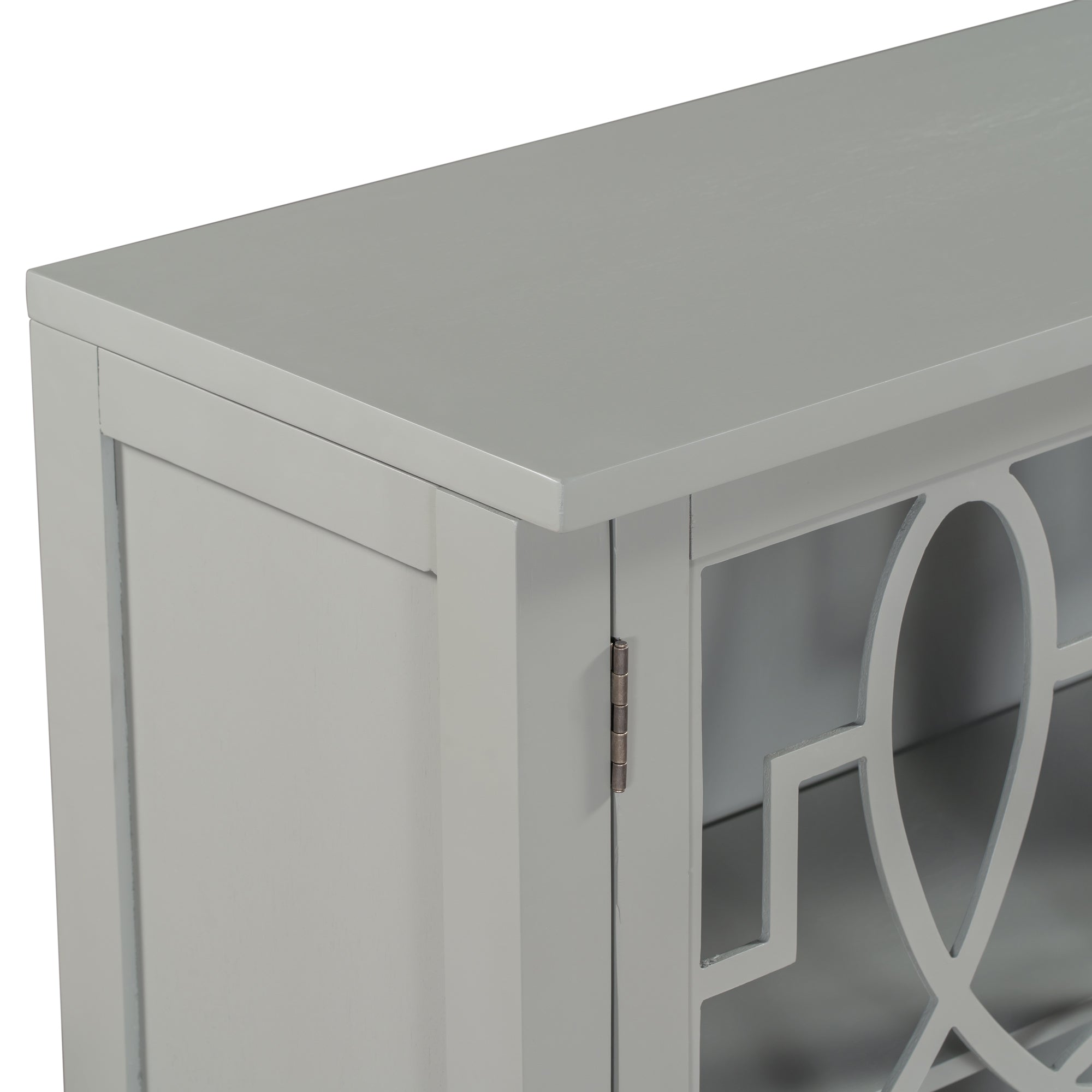36" Tall Wood 2-door Accent Cabinet with Adjustable Shelf