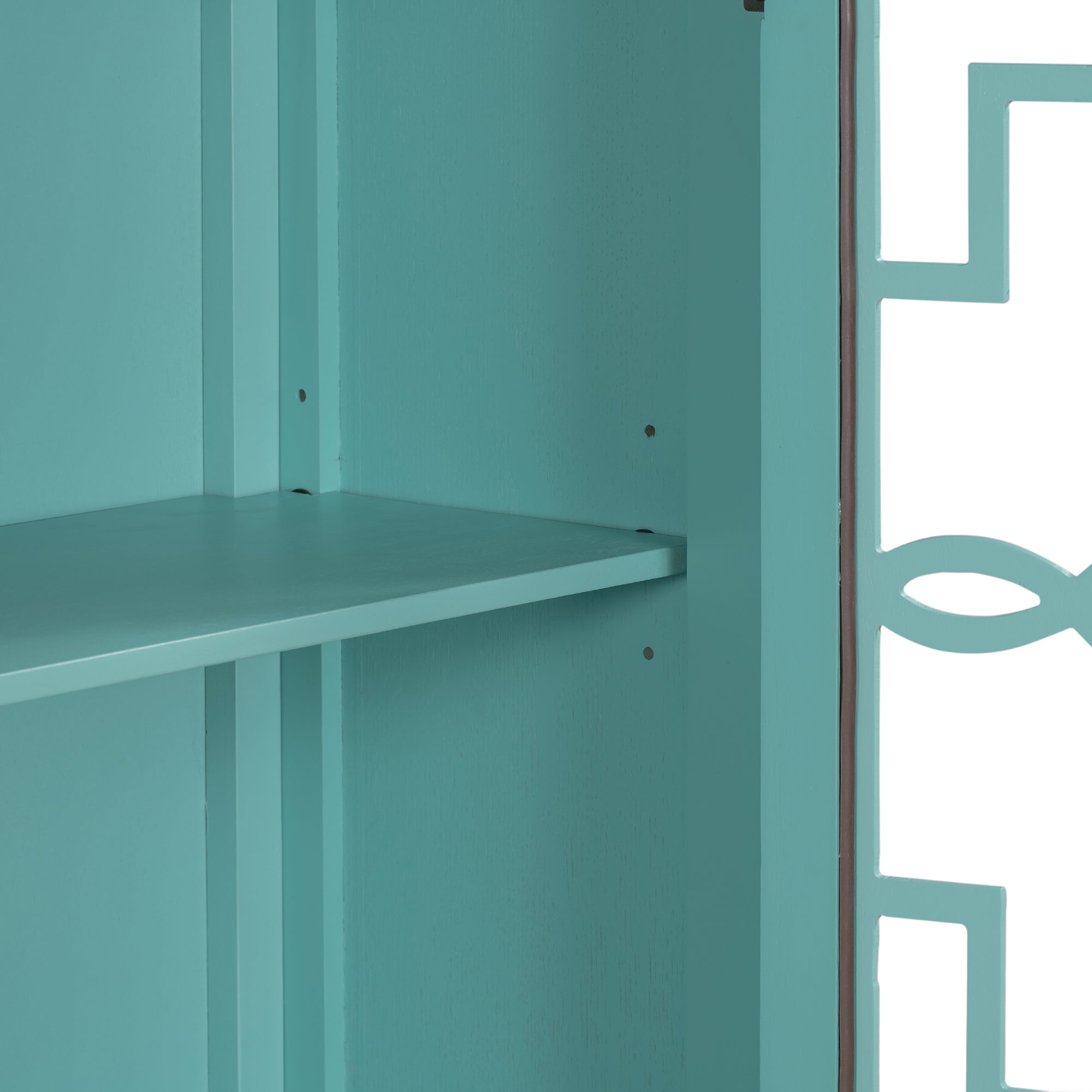 36" Tall Wood 2-door Accent Cabinet with Adjustable Shelf