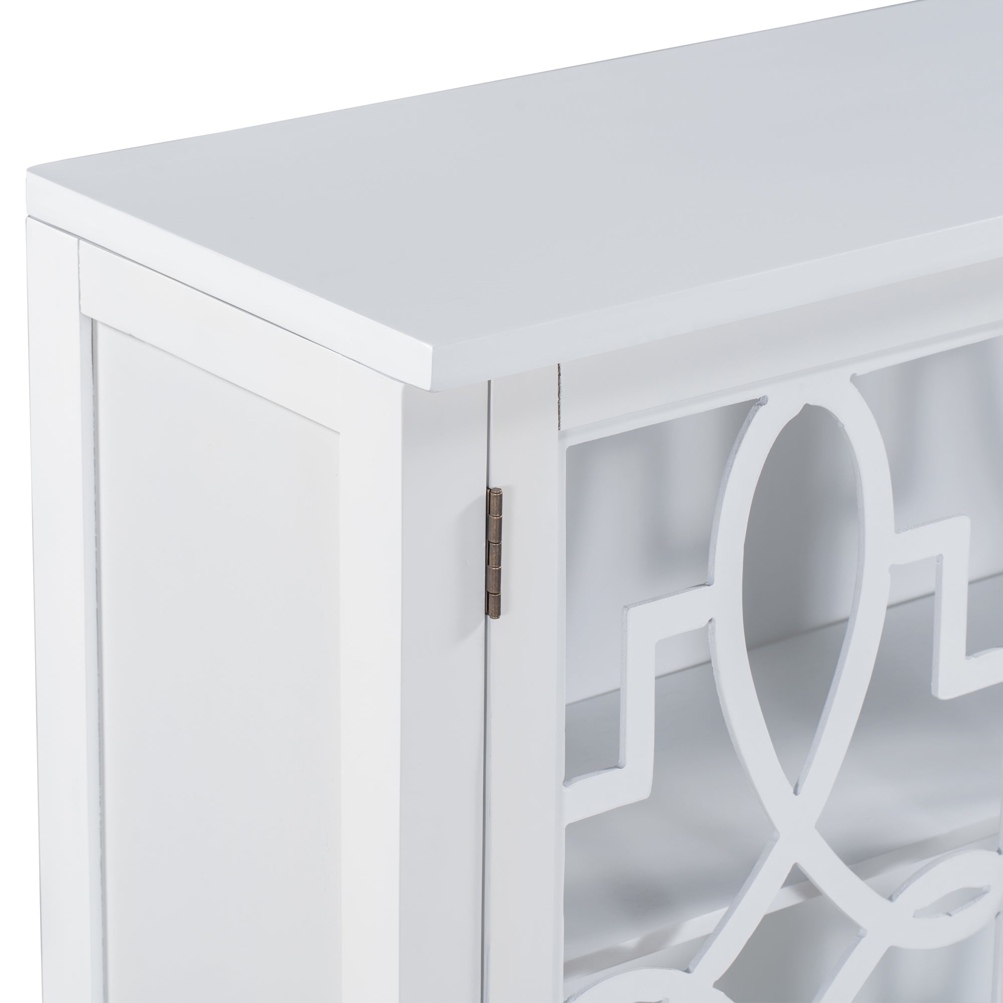 36" Tall Wood 2-door Accent Cabinet with Adjustable Shelf