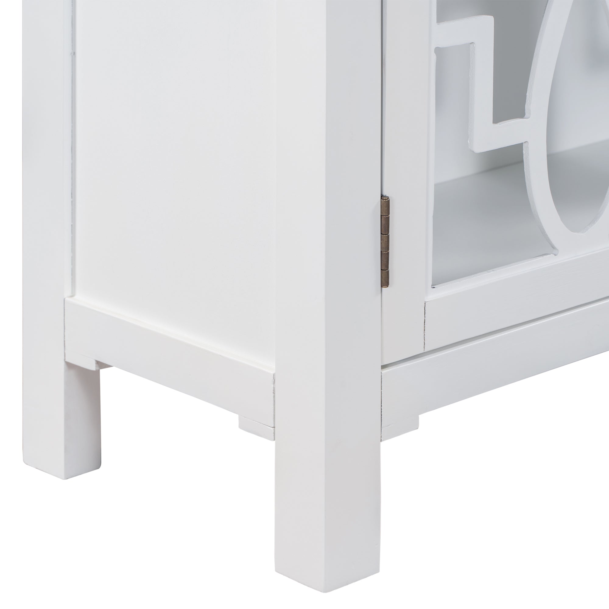 36" Tall Wood 2-door Accent Cabinet with Adjustable Shelf