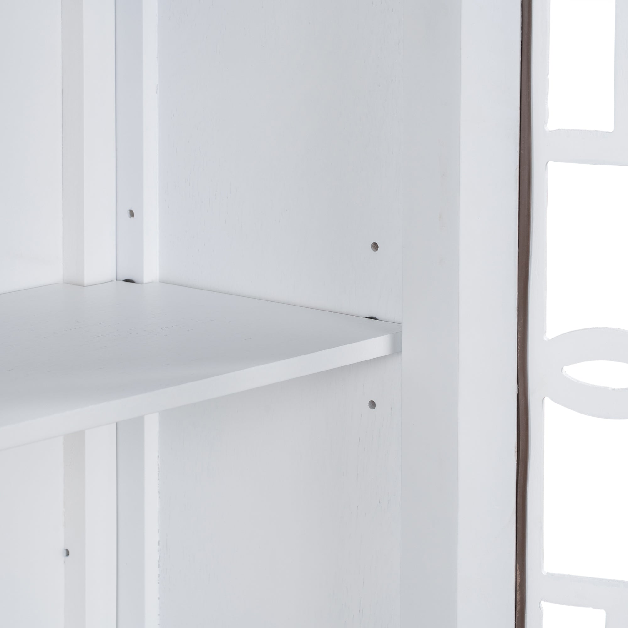 36" Tall Wood 2-door Accent Cabinet with Adjustable Shelf