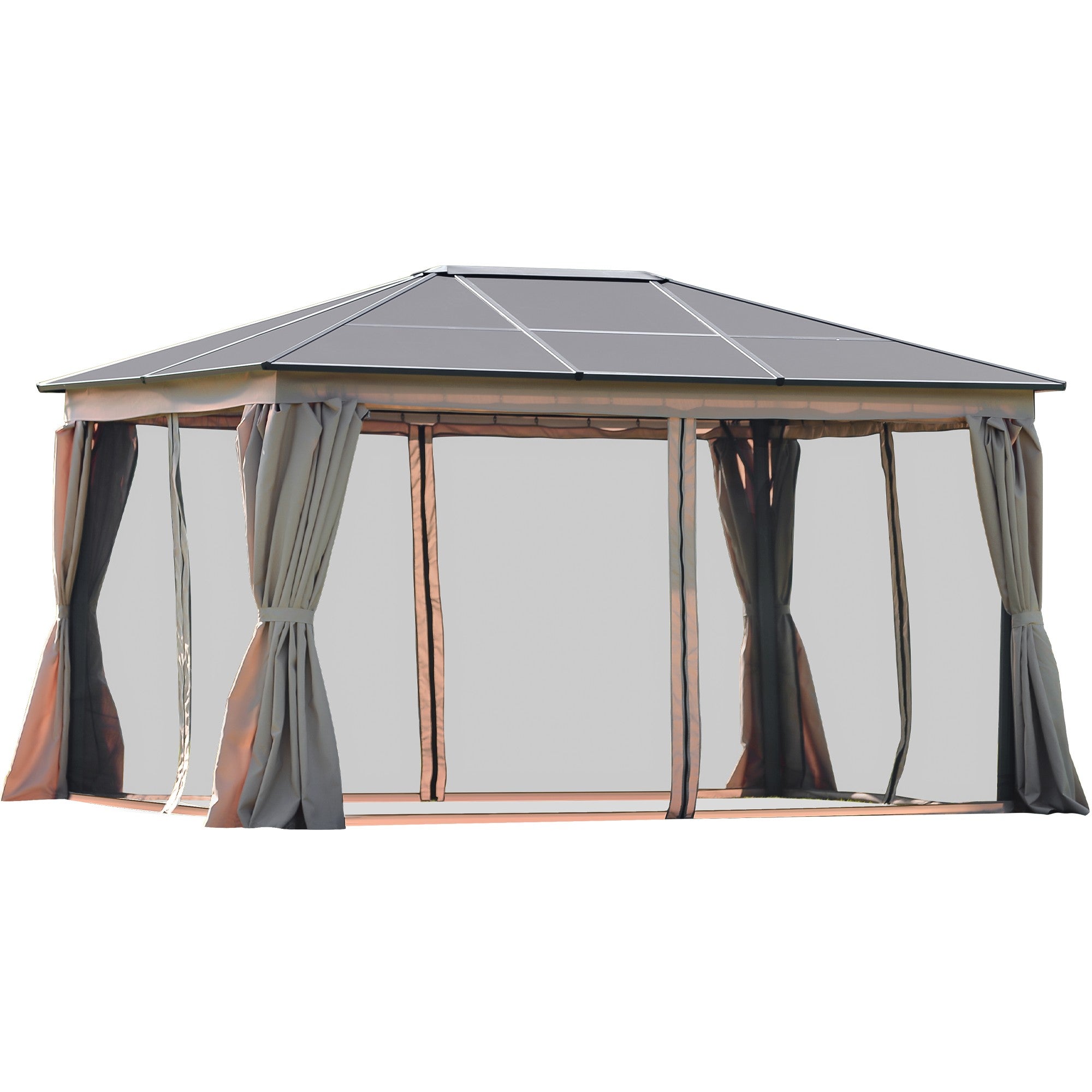 13' X 10' Aluminum Polycarbonate Hard-Top Outdoor Canopy Patio Gazebo