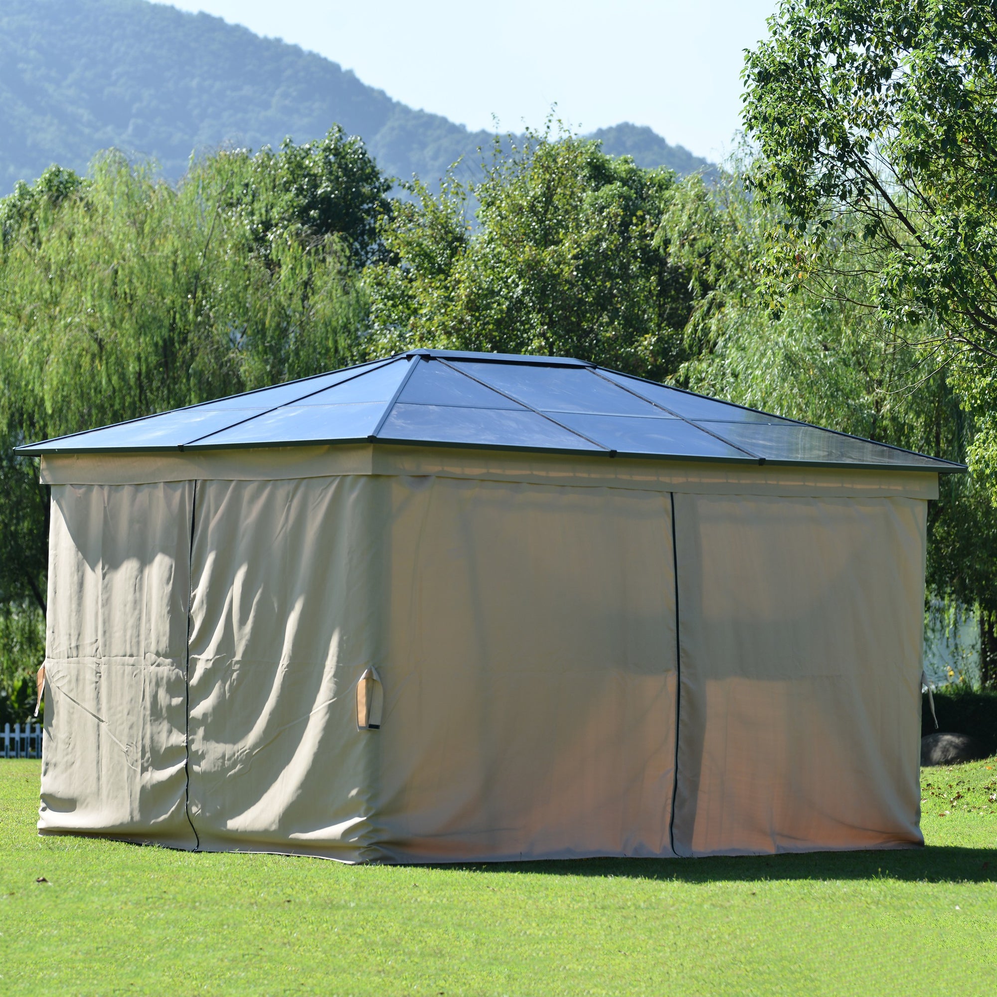 13' X 10' Aluminum Polycarbonate Hard-Top Outdoor Canopy Patio Gazebo