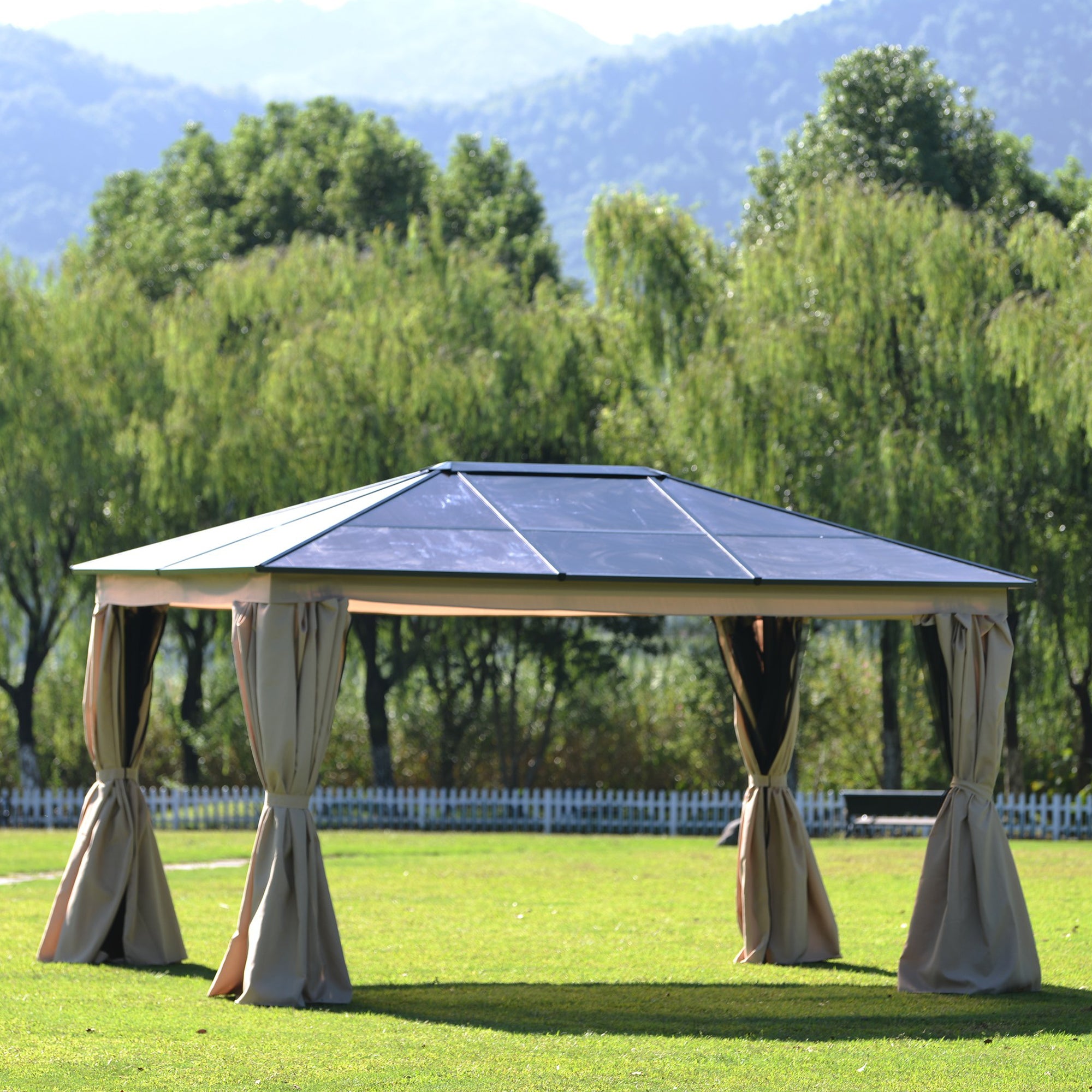 13' X 10' Aluminum Polycarbonate Hard-Top Outdoor Canopy Patio Gazebo