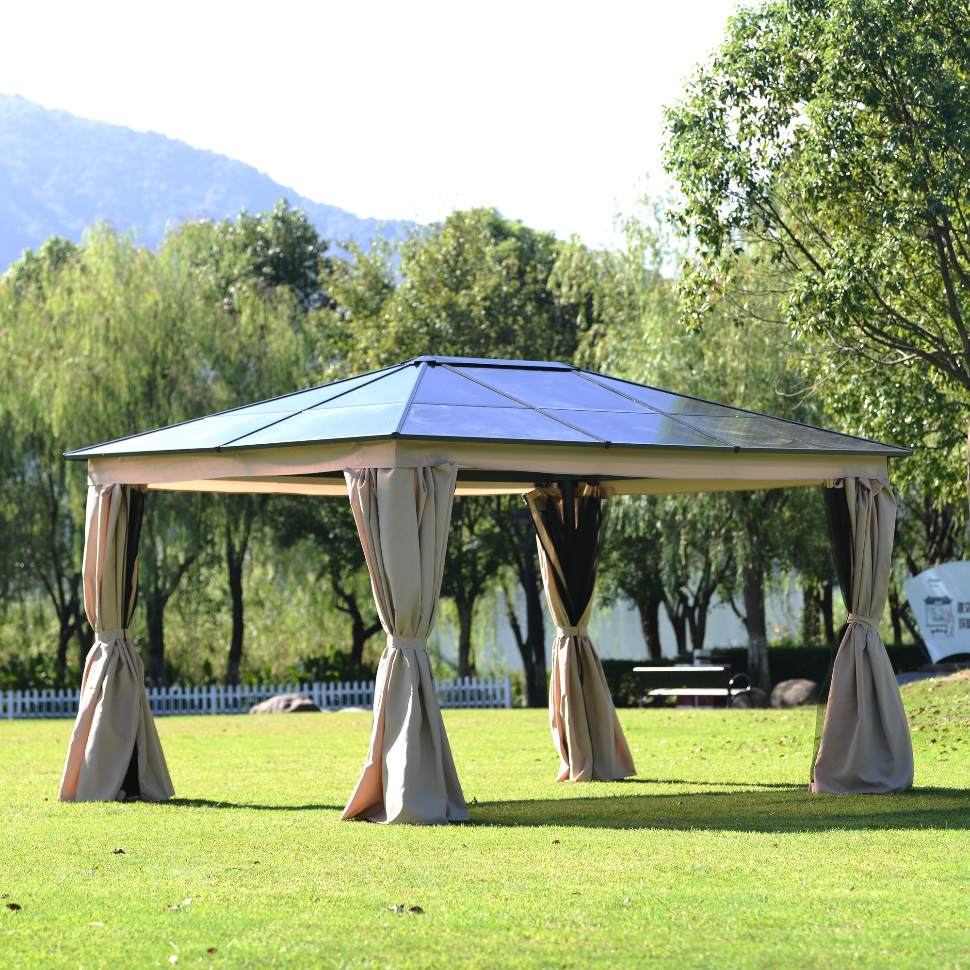 13' X 10' Aluminum Polycarbonate Hard-Top Outdoor Canopy Patio Gazebo