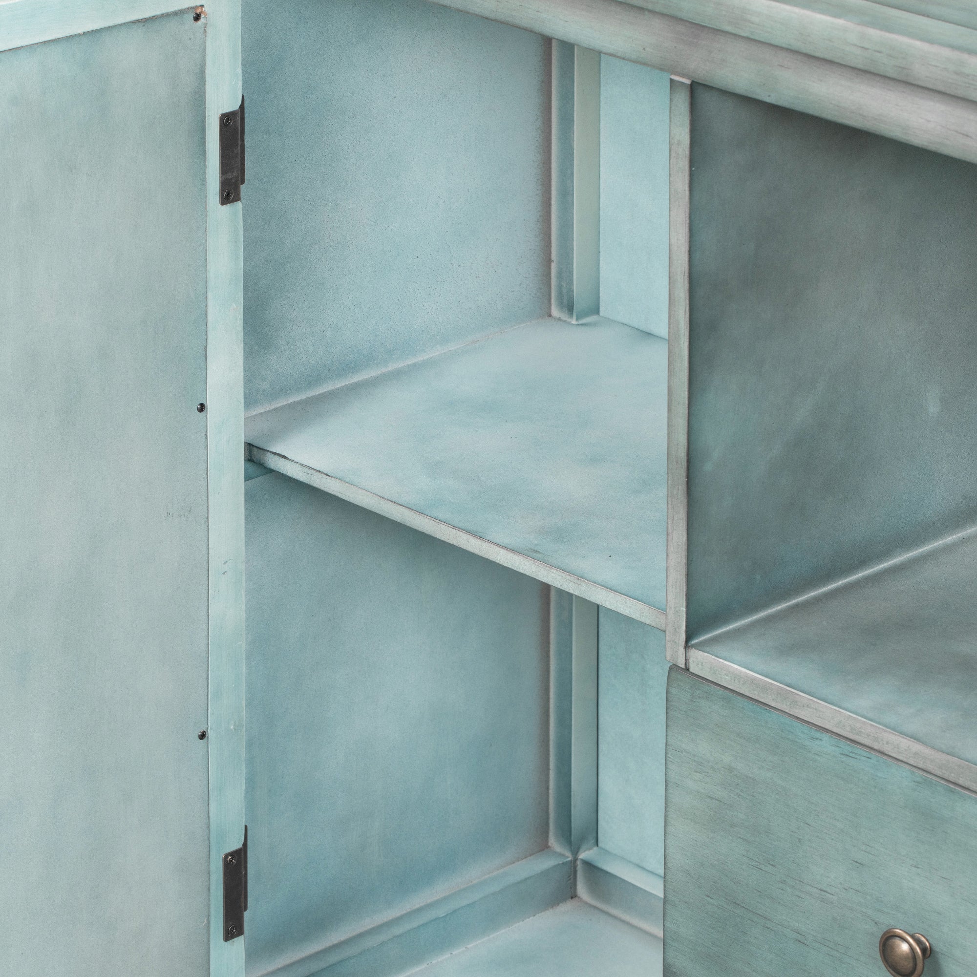 48-inch Wood Sideboard with Exterior Shelf and 2 Drawers