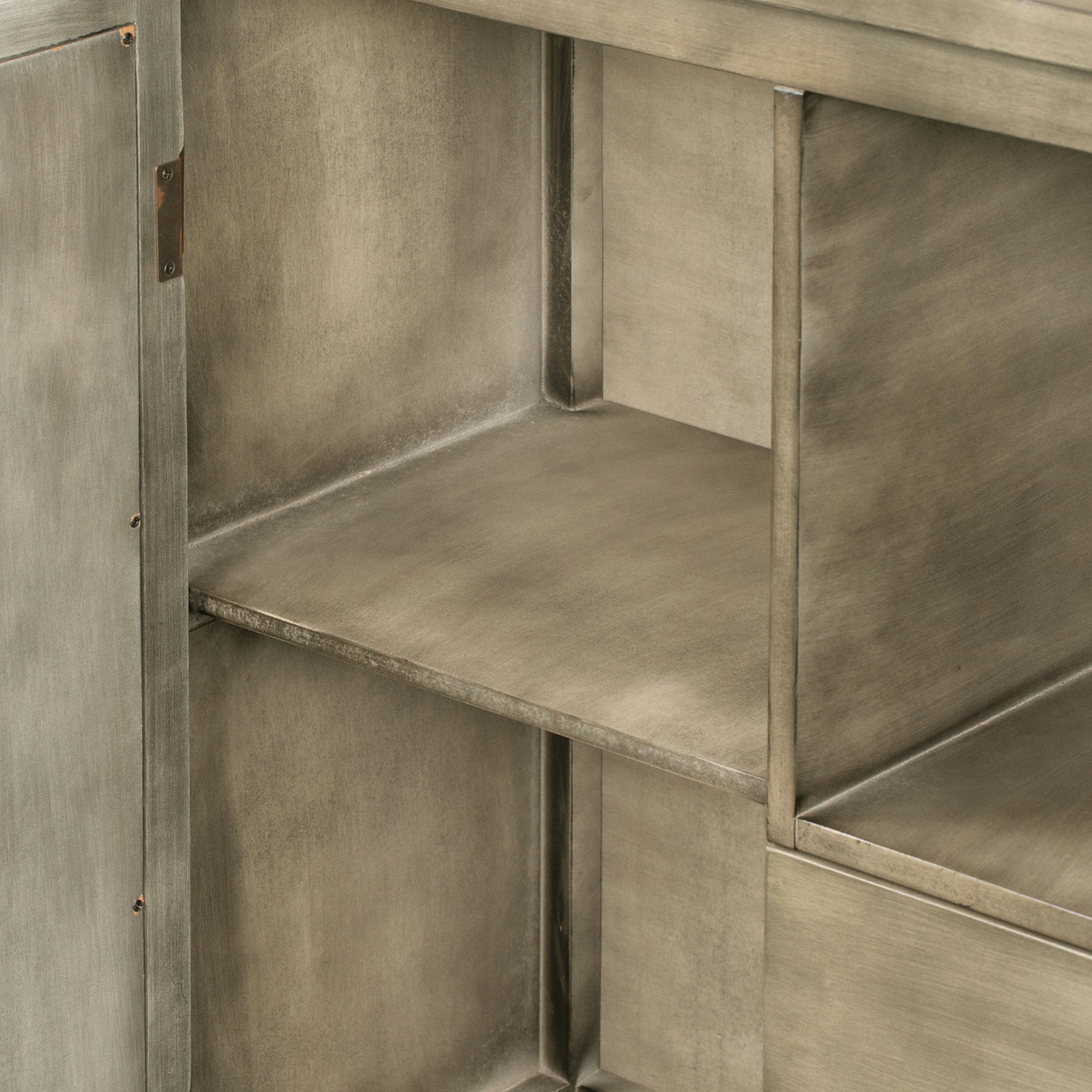48-inch Wood Sideboard with Exterior Shelf and 2 Drawers