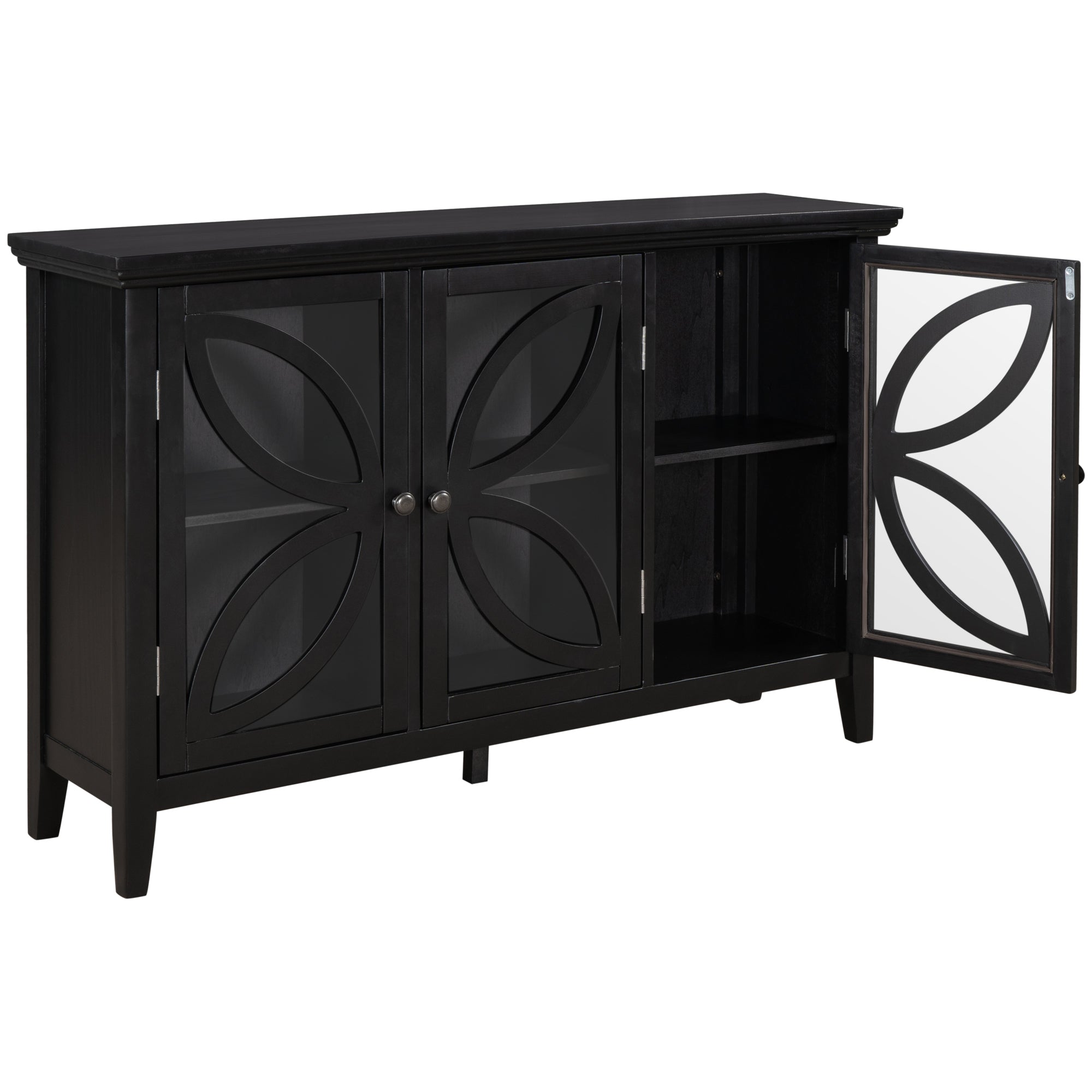 48-inch Wood Sideboard with Adjustable Shelf