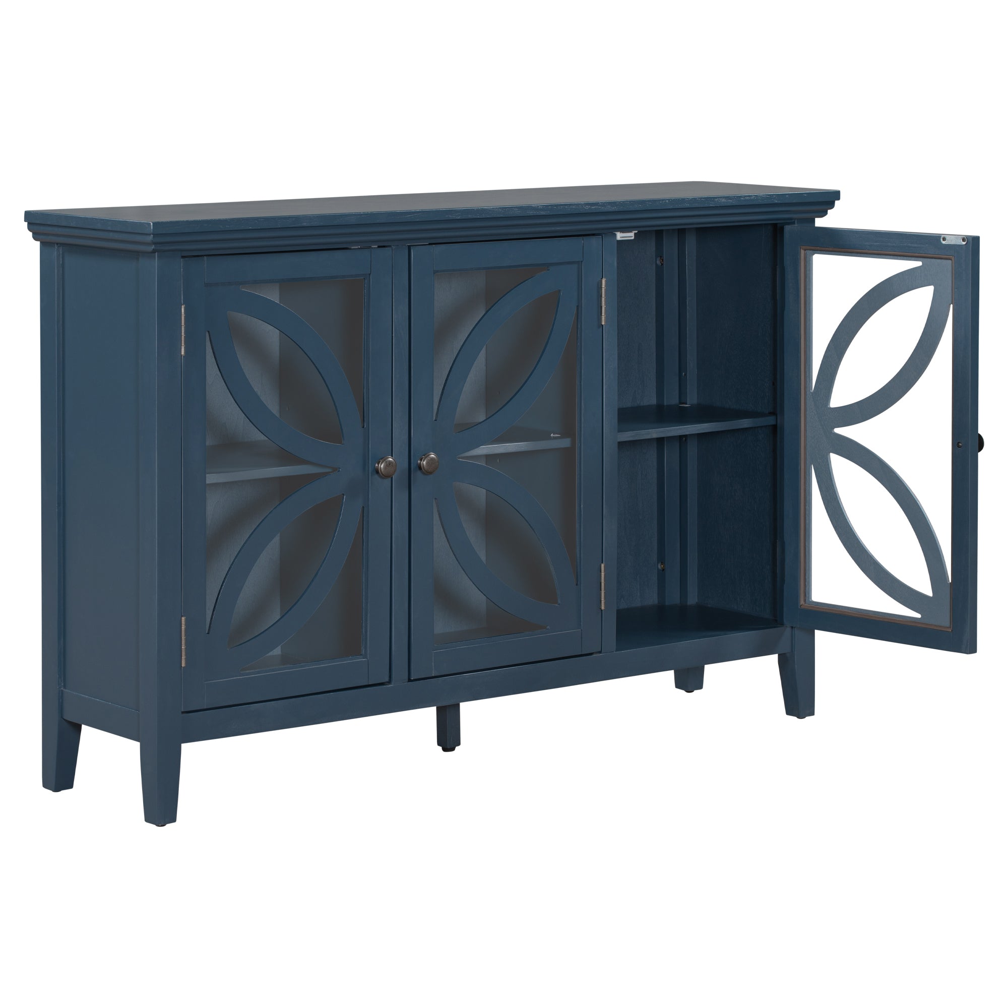 48-inch Wood Sideboard with Adjustable Shelf