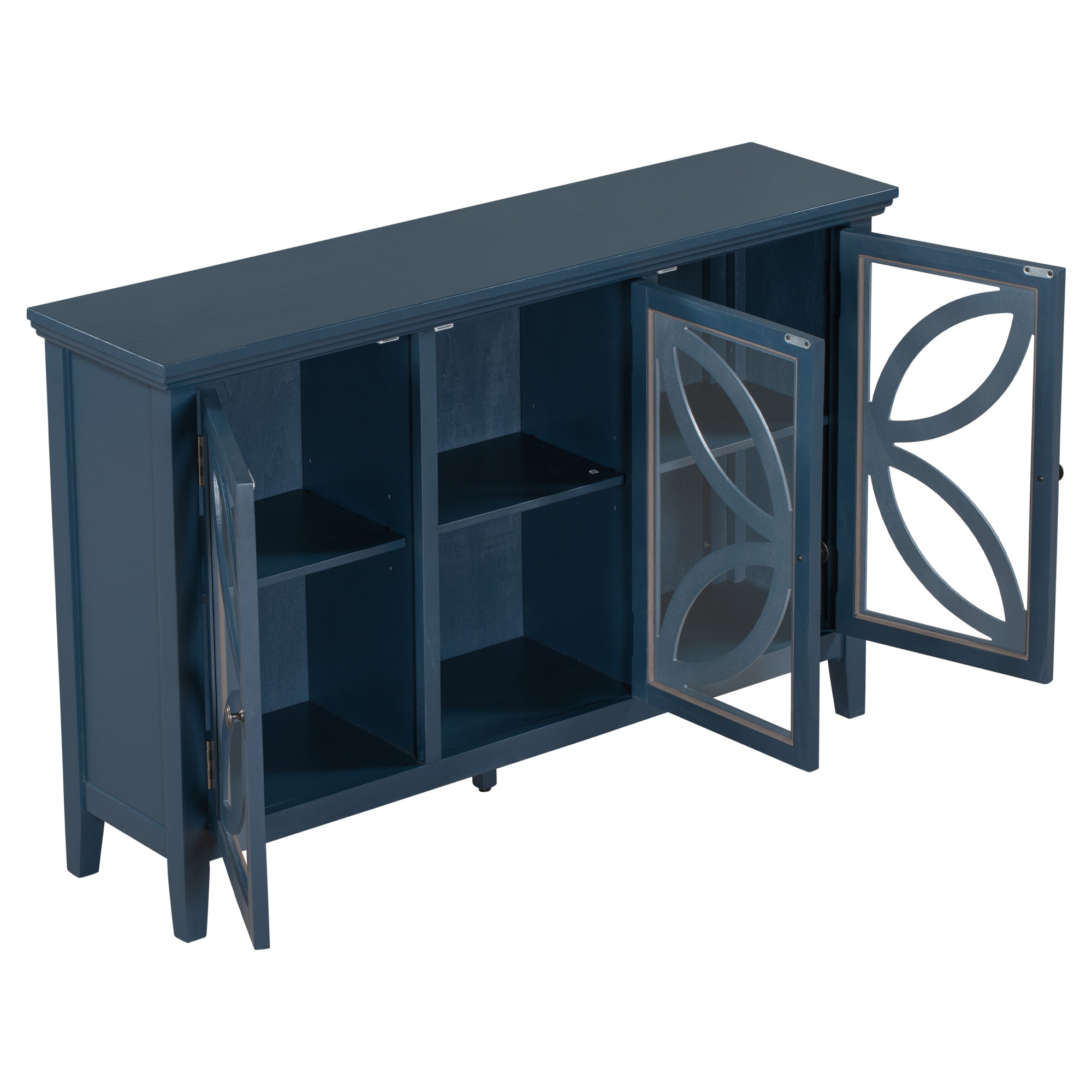 48-inch Wood Sideboard with Adjustable Shelf