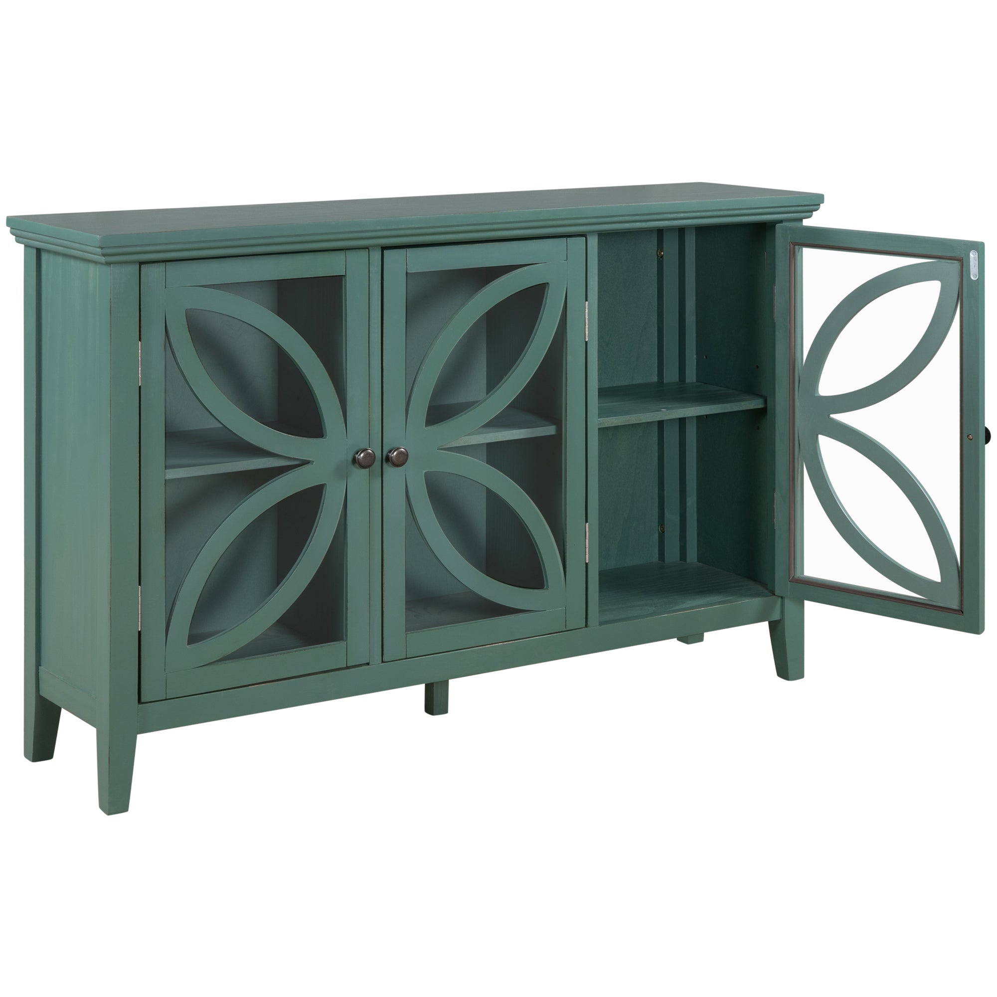 48-inch Wood Sideboard with Adjustable Shelf