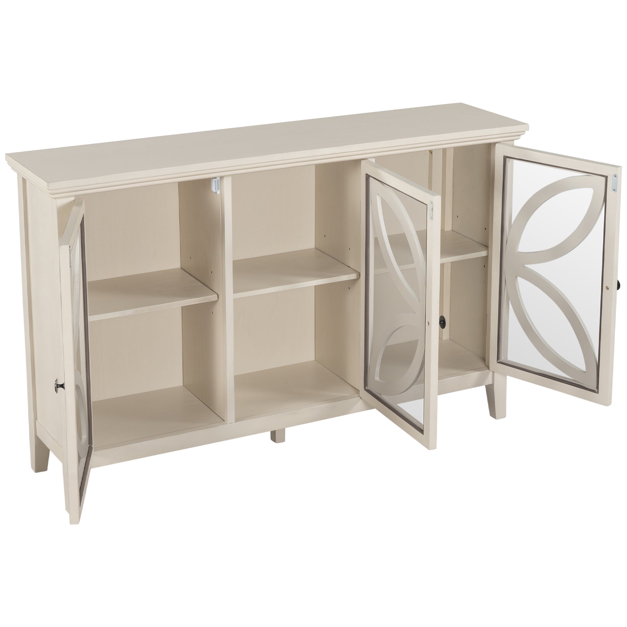 48-inch Wood Sideboard with Adjustable Shelf