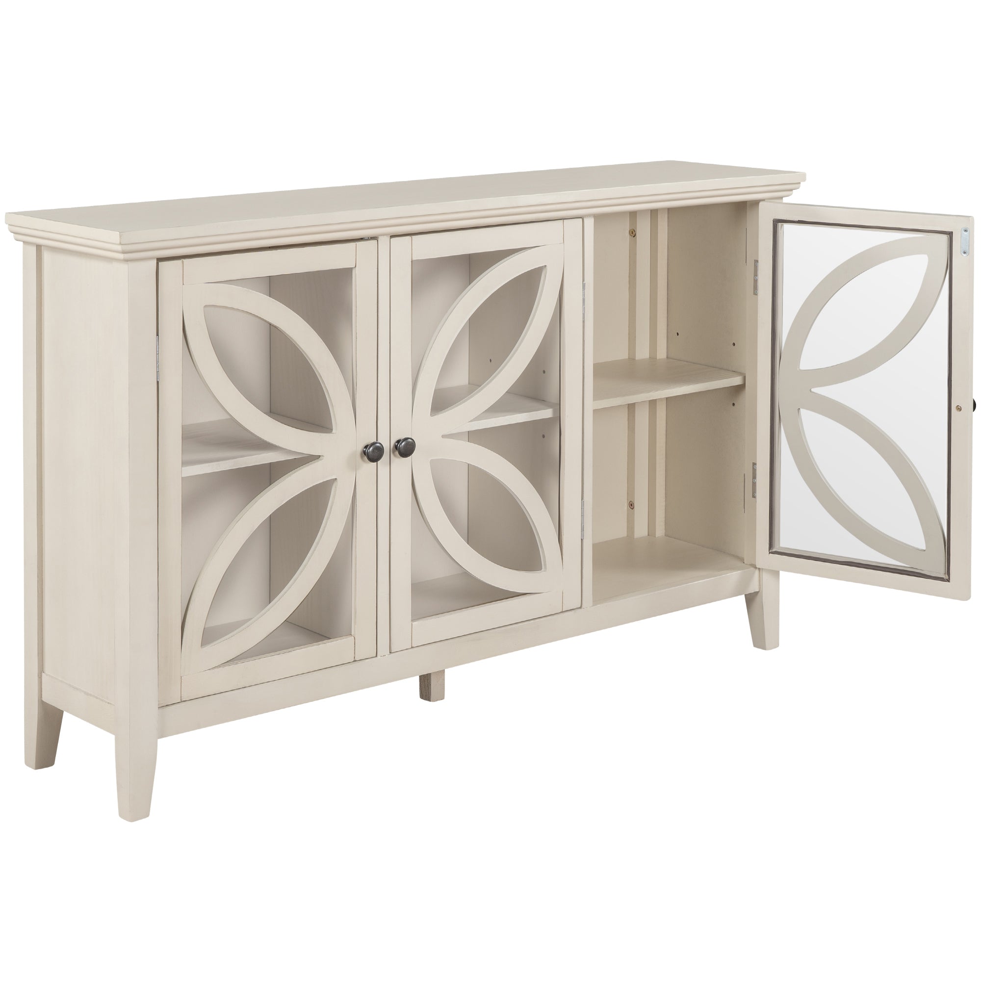 48-inch Wood Sideboard with Adjustable Shelf