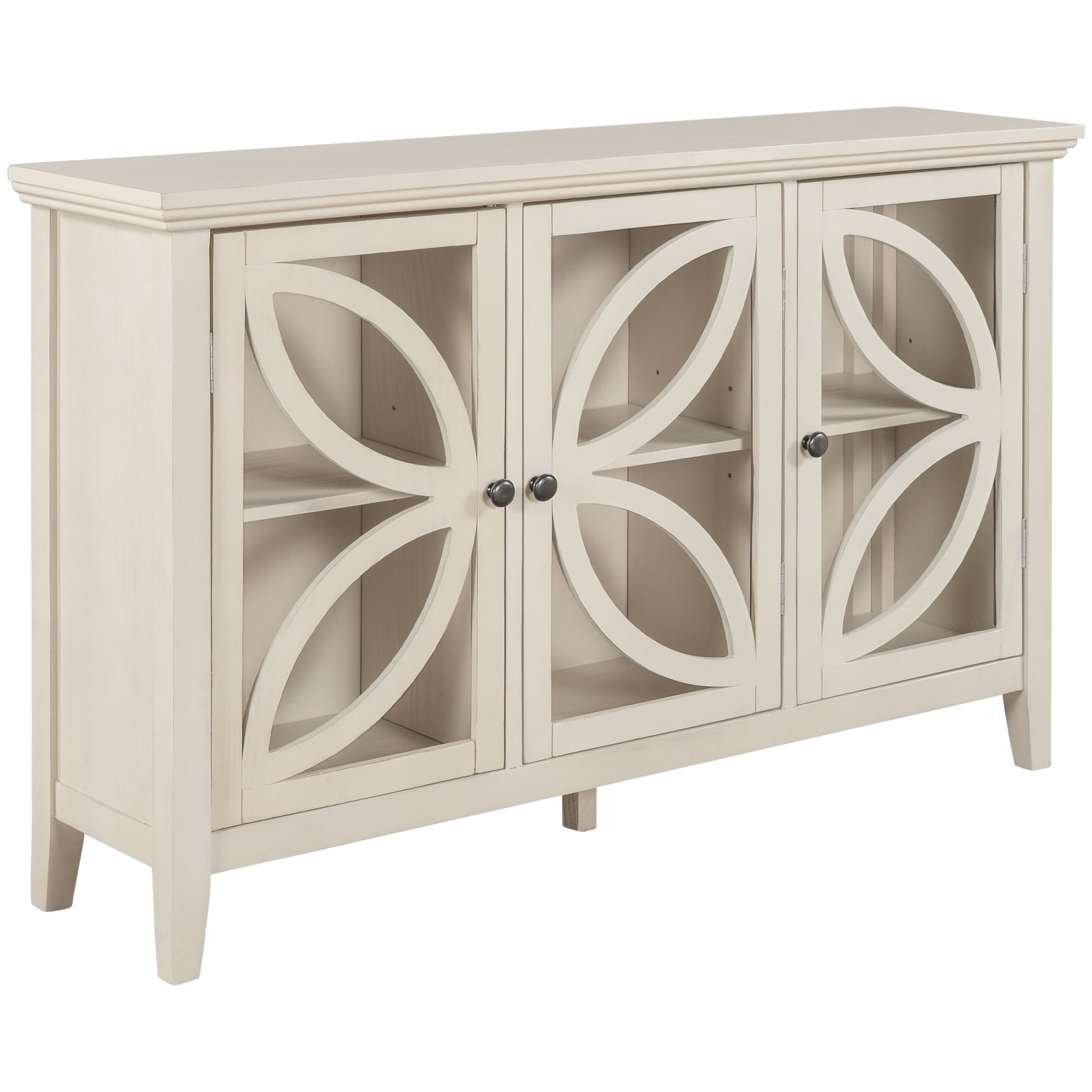 48-inch Wood Sideboard with Adjustable Shelf
