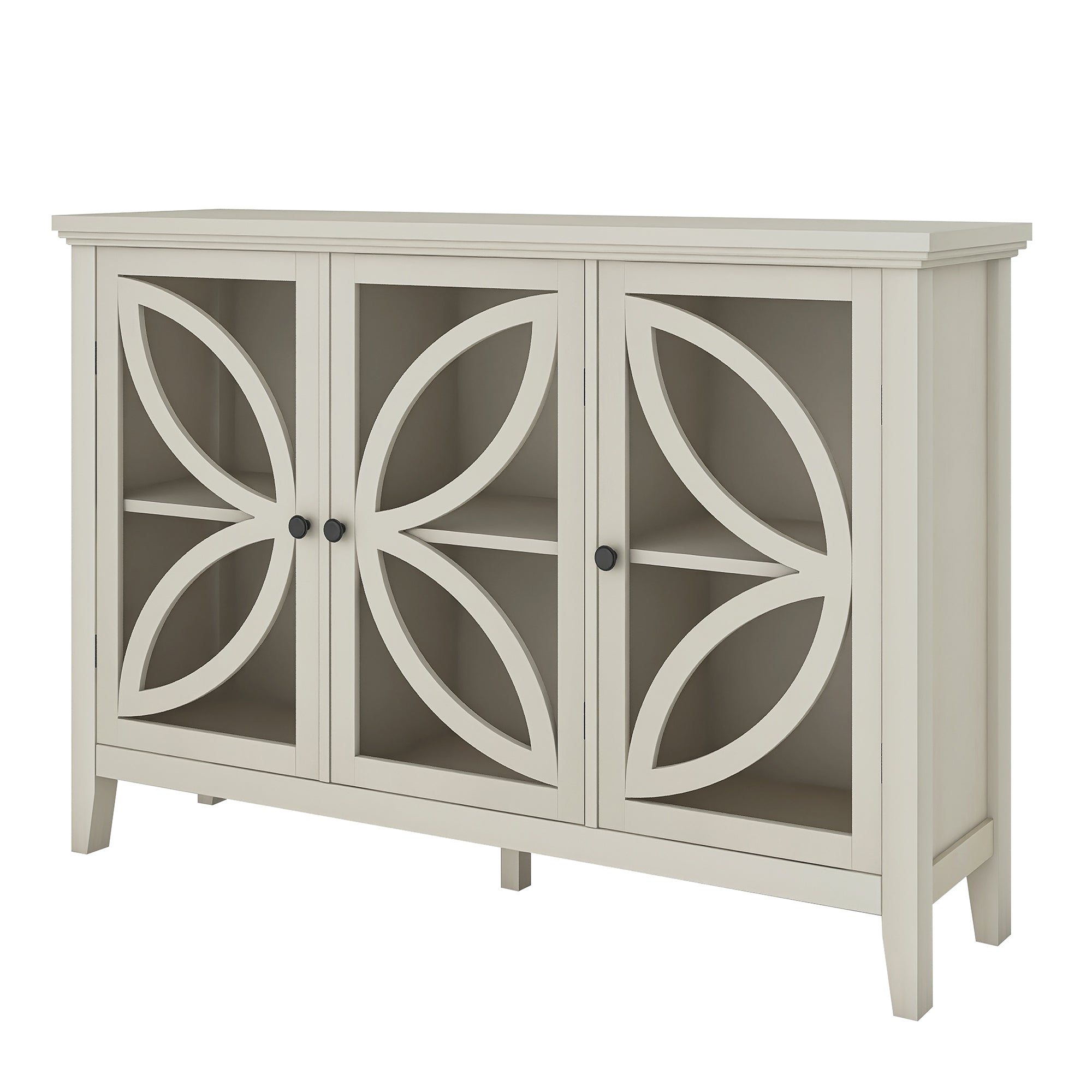 48-inch Wood Sideboard with Adjustable Shelf