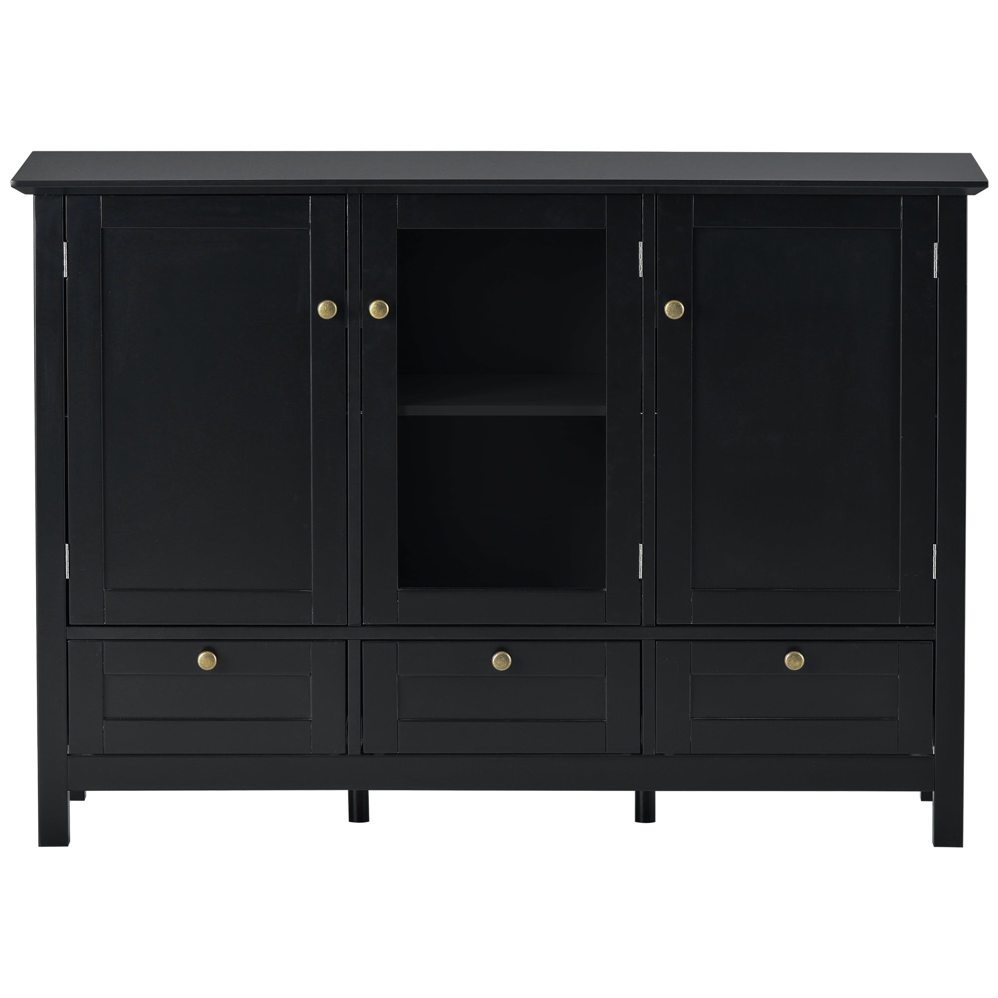45-inch Wood Sideboard with 2 Doors and 3 Drawers