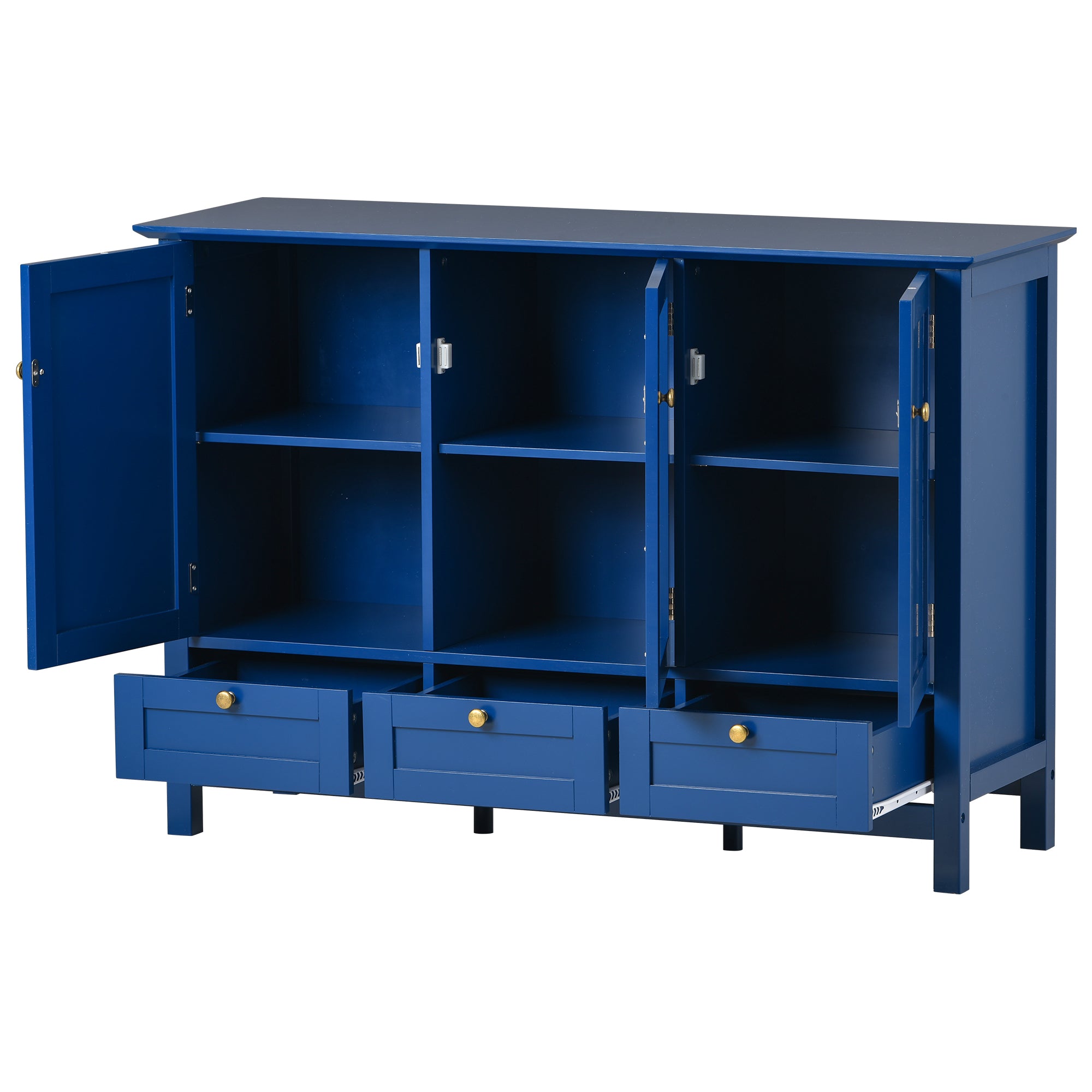 45-inch Wood Sideboard with 2 Doors and 3 Drawers