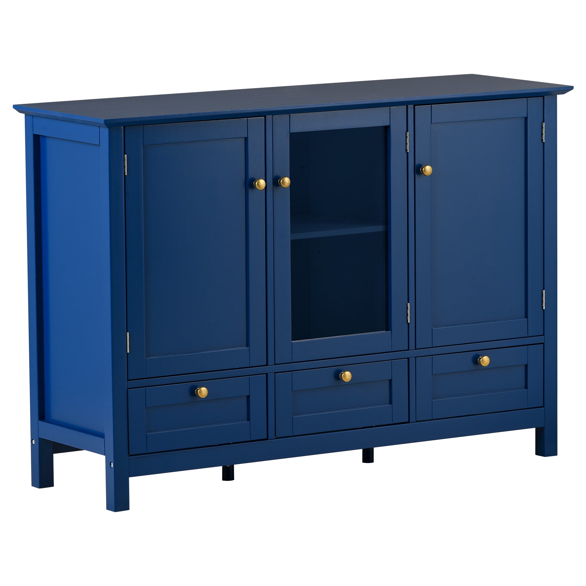 45-inch Wood Sideboard with 2 Doors and 3 Drawers