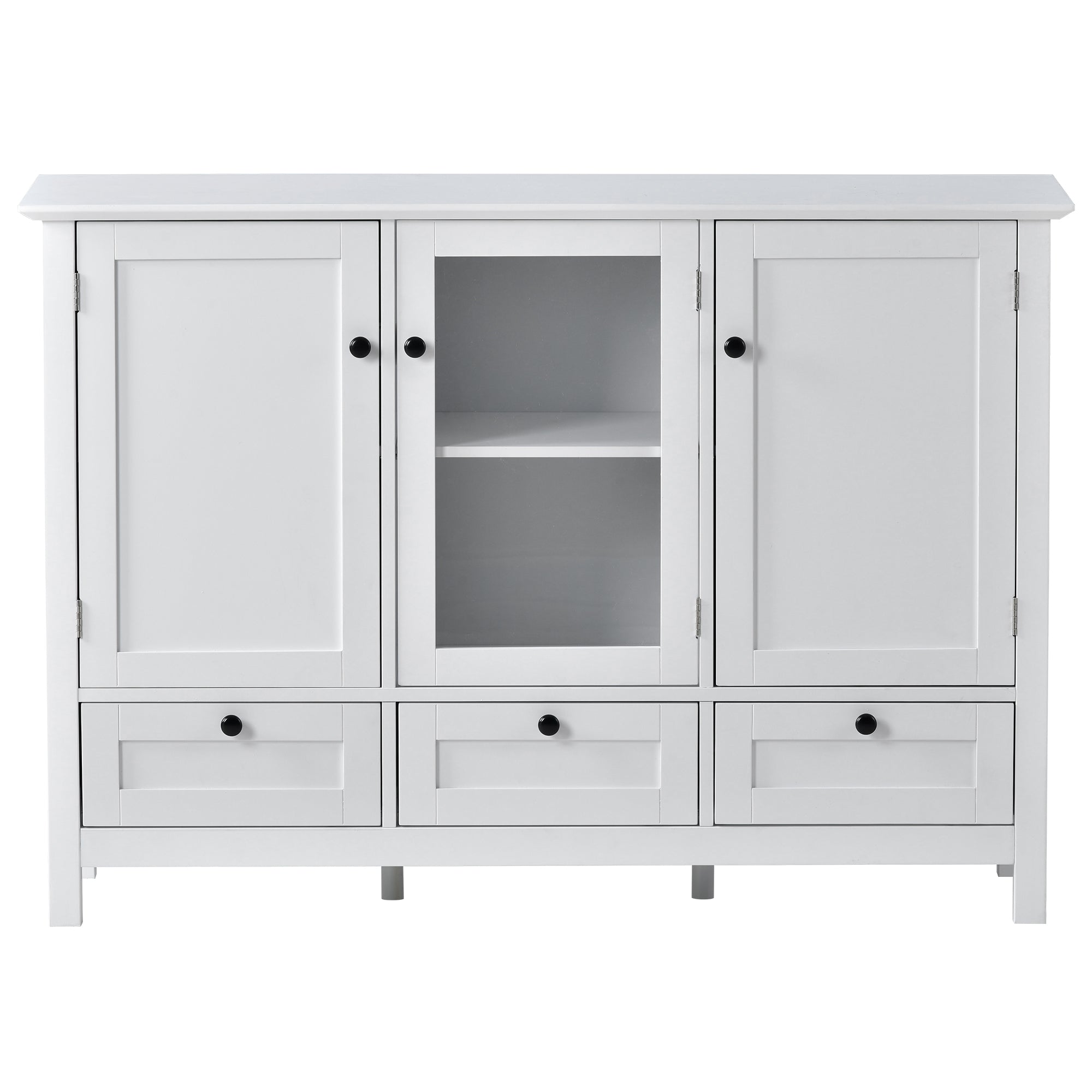 45-inch Wood Sideboard with 2 Doors and 3 Drawers