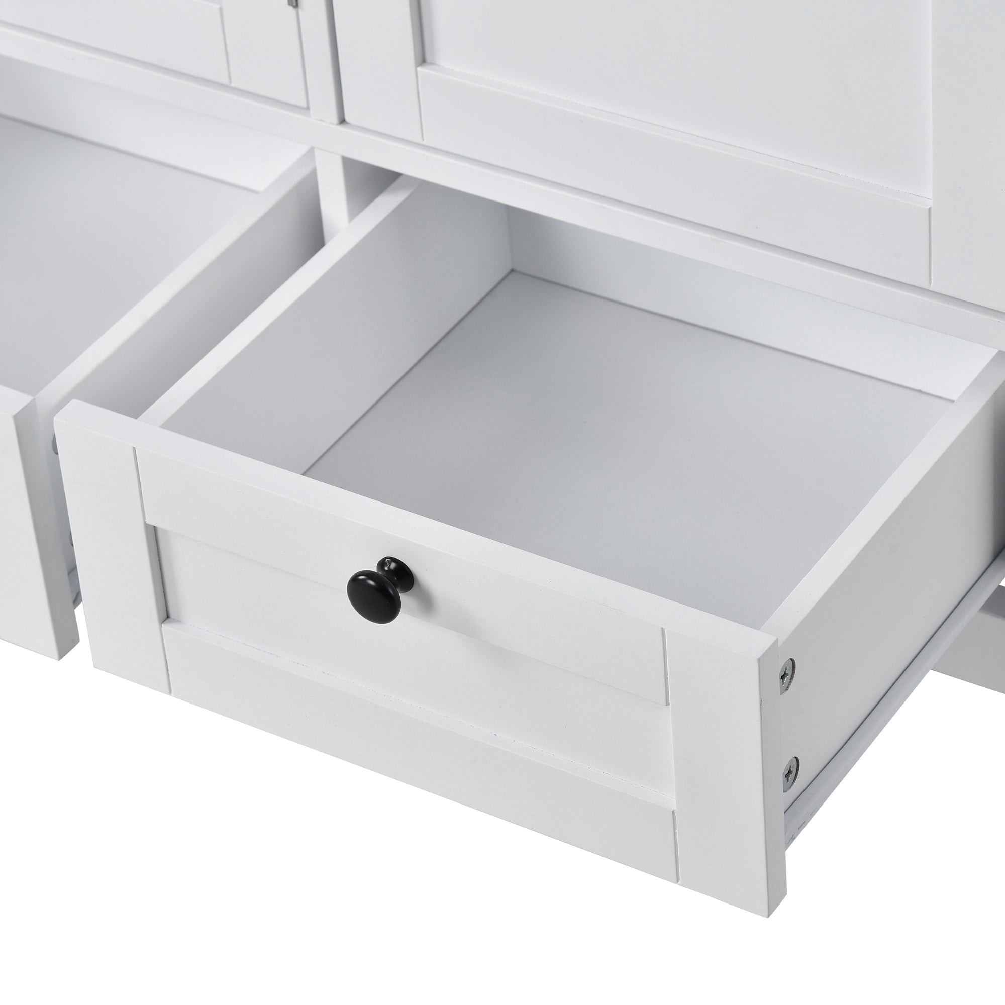 45-inch Wood Sideboard with 2 Doors and 3 Drawers