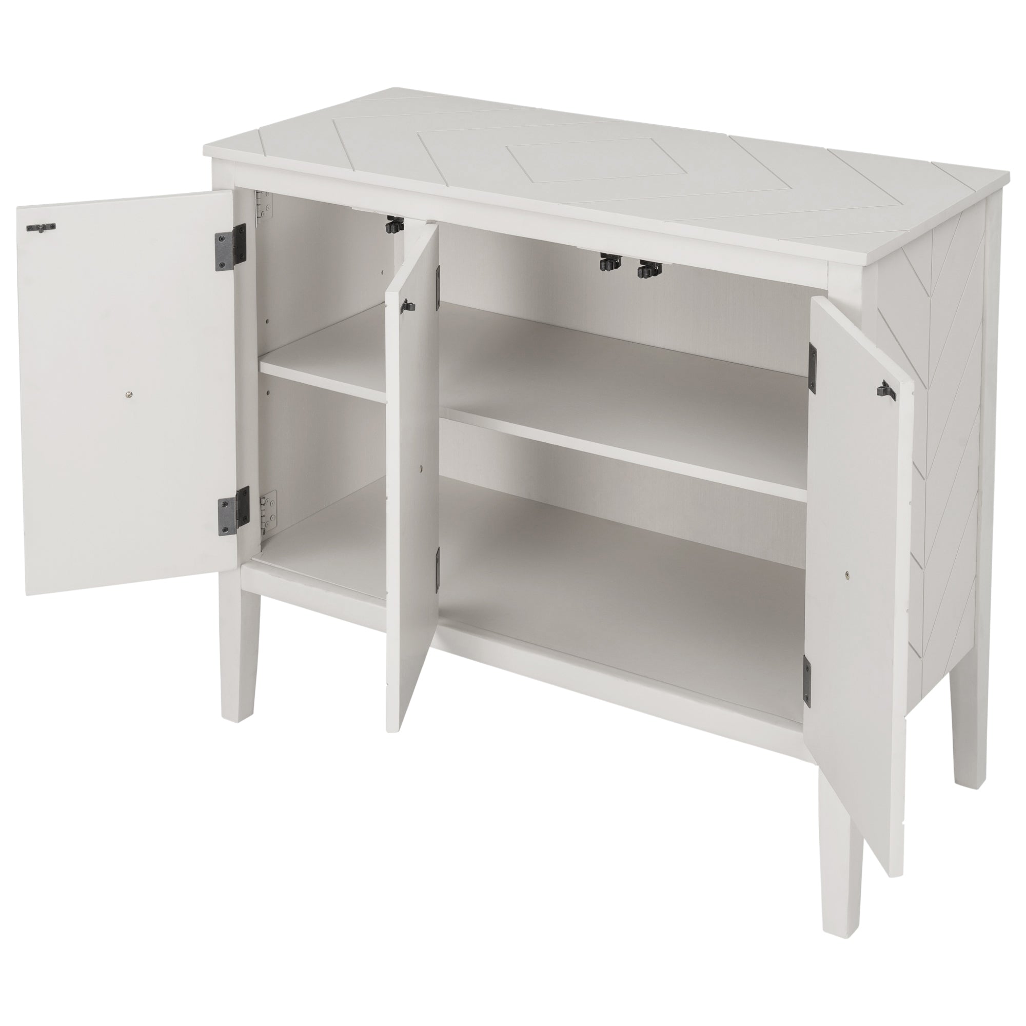 37-inch Wood Sideboard with Adjustable Shelves