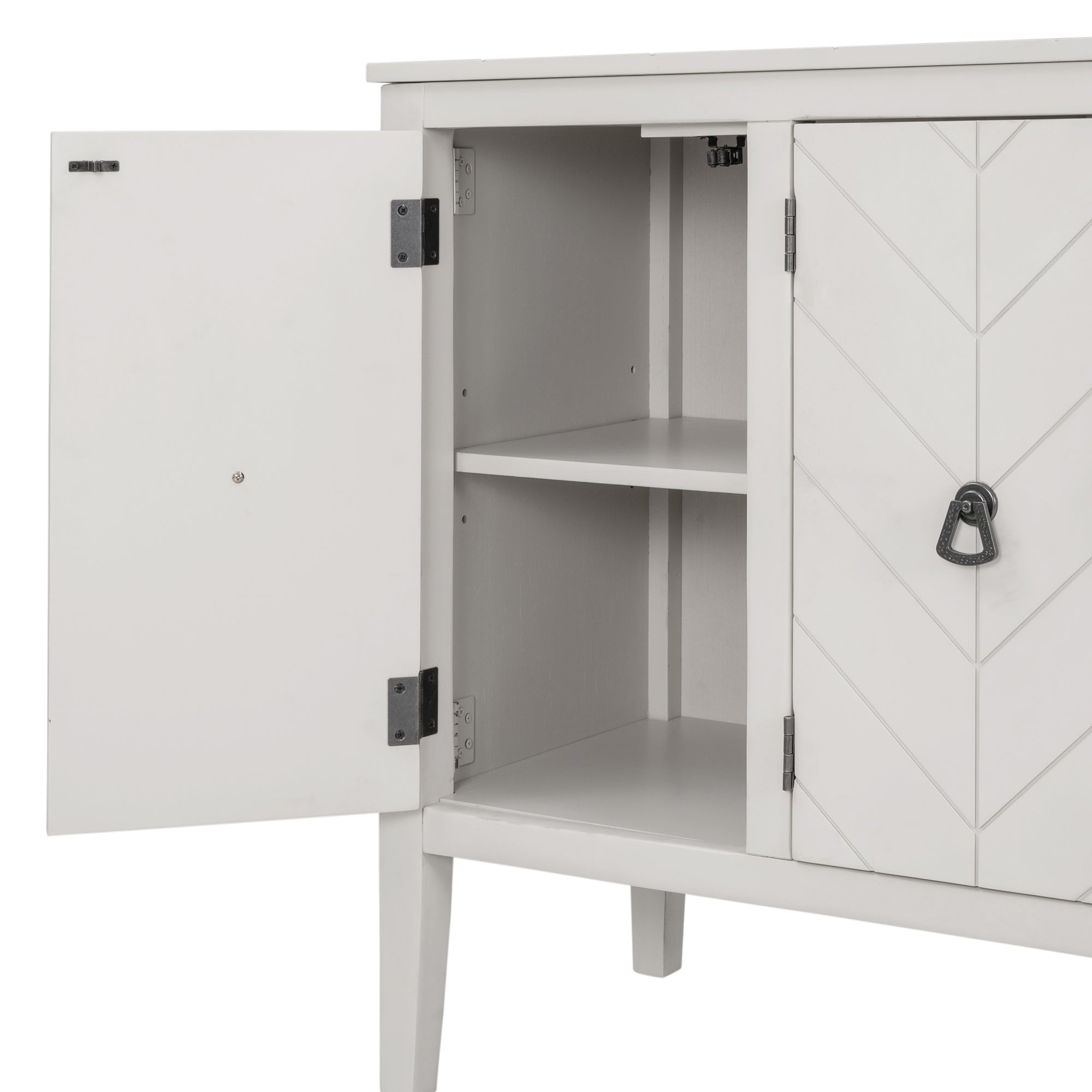 37-inch Wood Sideboard with Adjustable Shelves