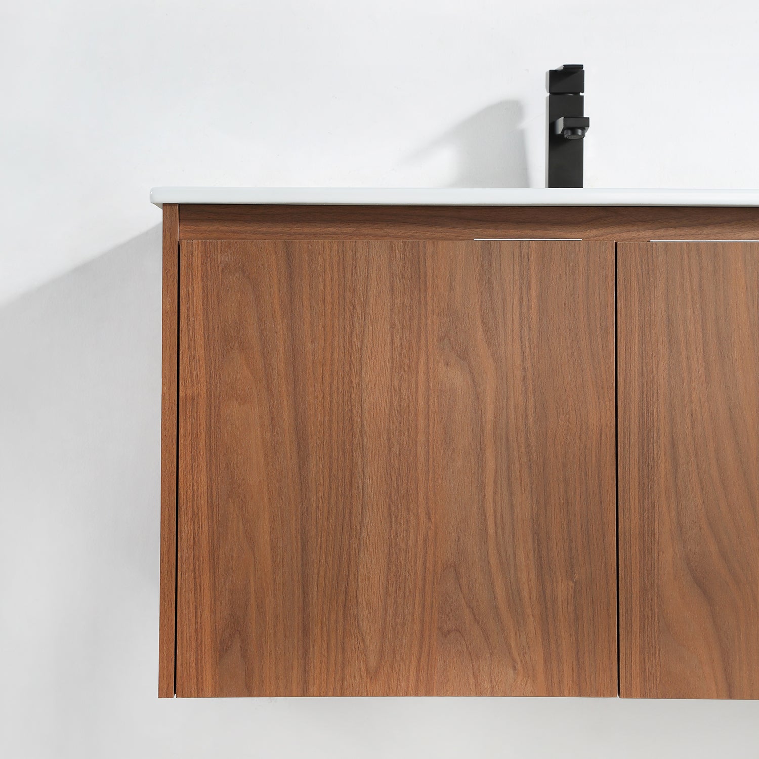 36 in. W x 18 in. D Bath Vanity Set in Brown with Ceramic Vanity Top in White with White Basin