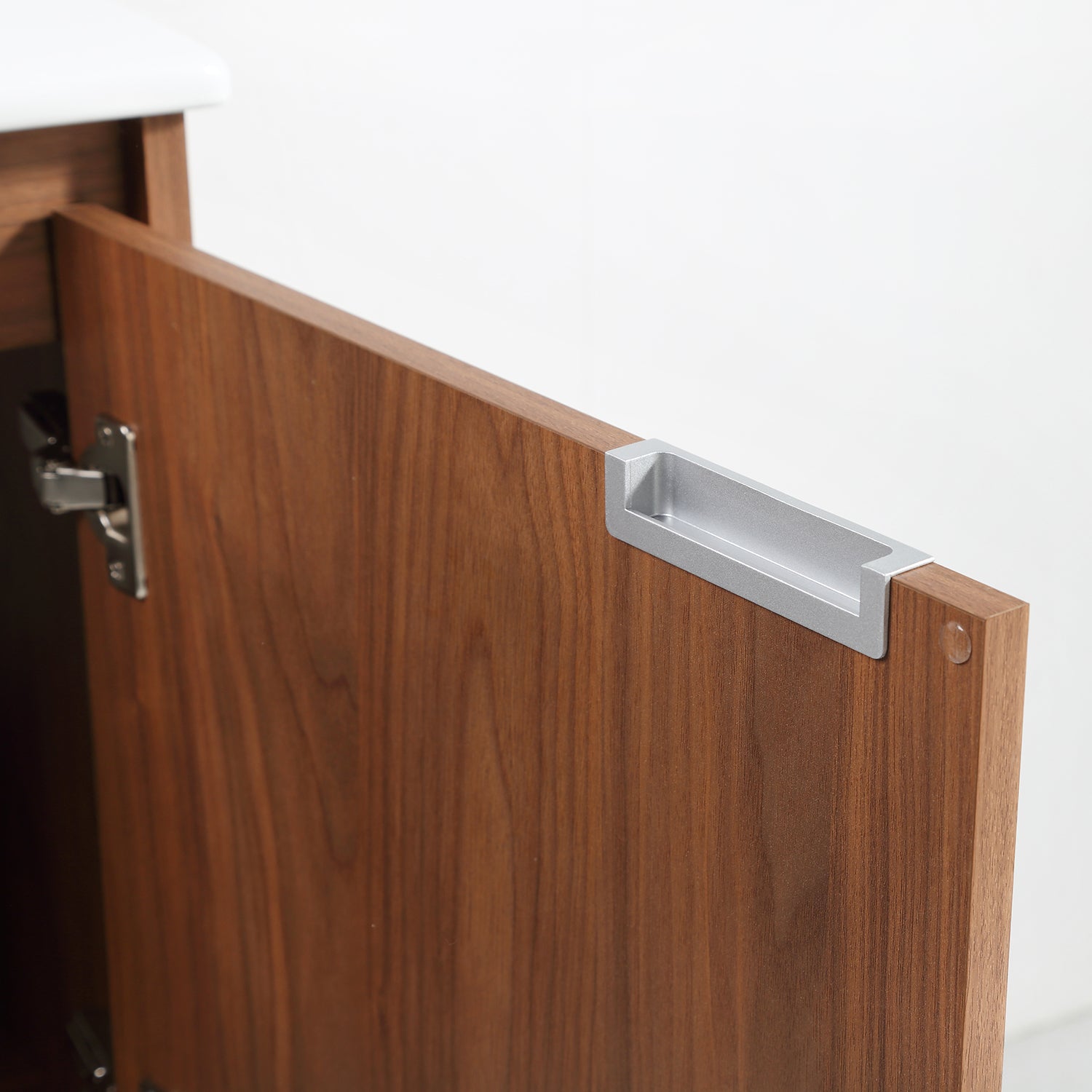 36 in. W x 18 in. D Bath Vanity Set in Brown with Ceramic Vanity Top in White with White Basin