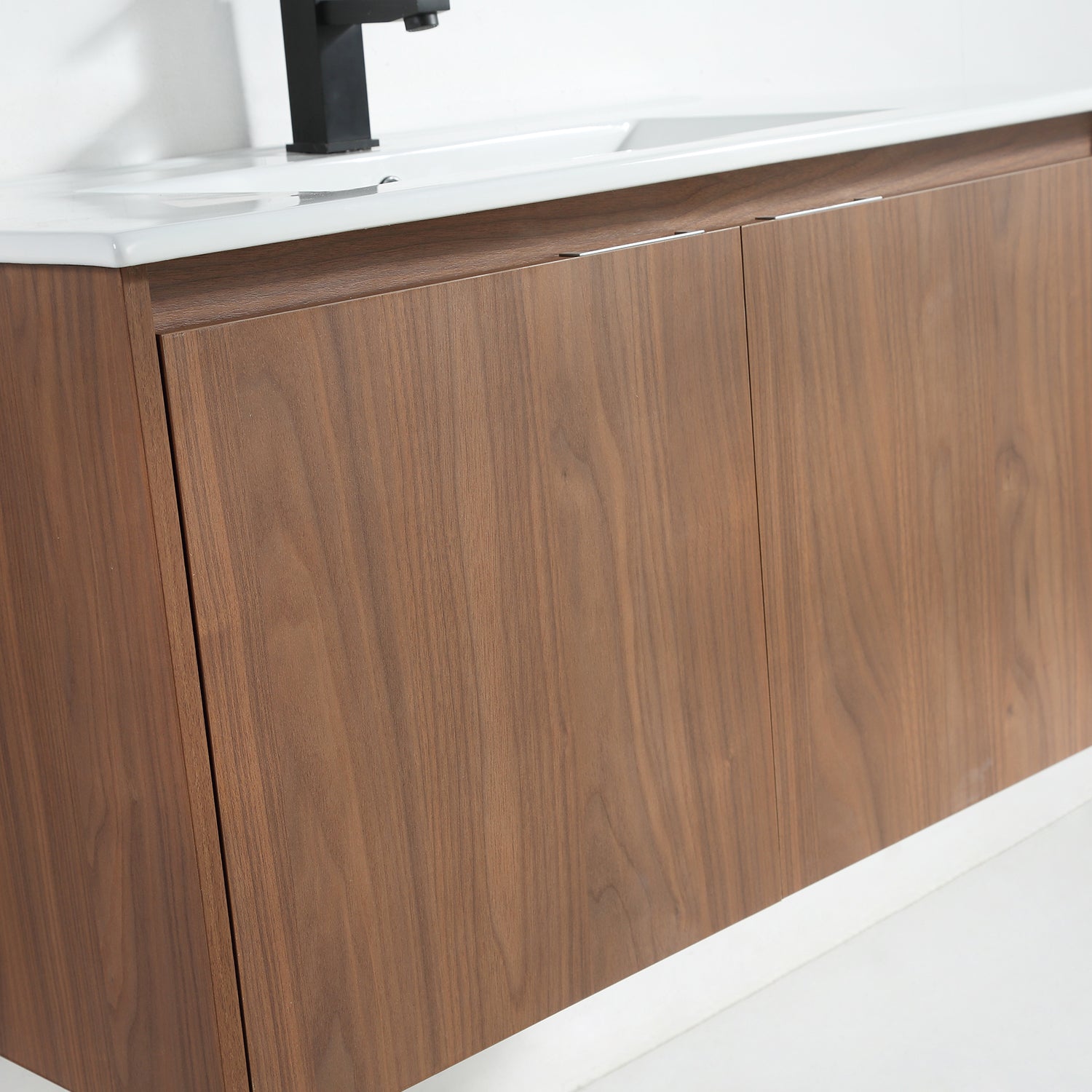 36 in. W x 18 in. D Bath Vanity Set in Brown with Ceramic Vanity Top in White with White Basin