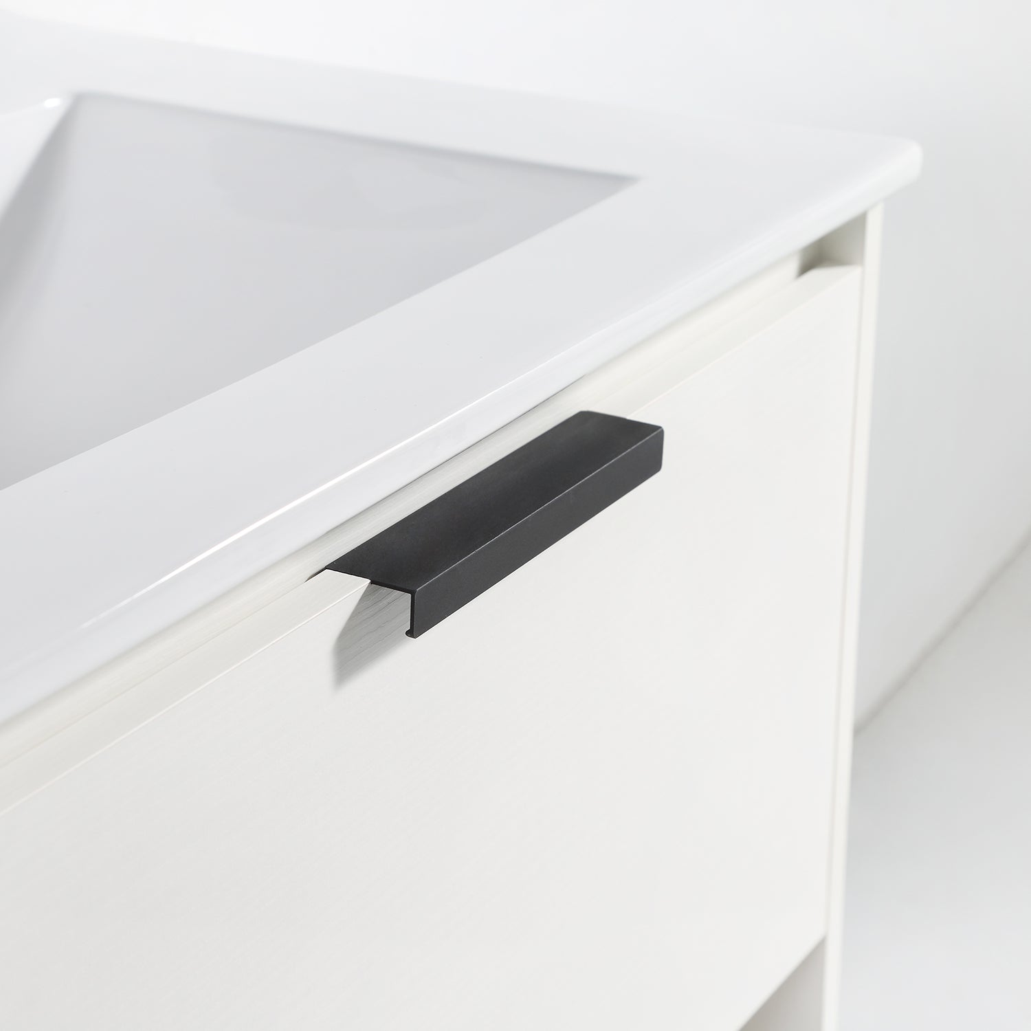 24 in. W x 18 in. D x 20 in. H Bath Vanity Set in White with Ceramic Vanity Top in White with White Basin