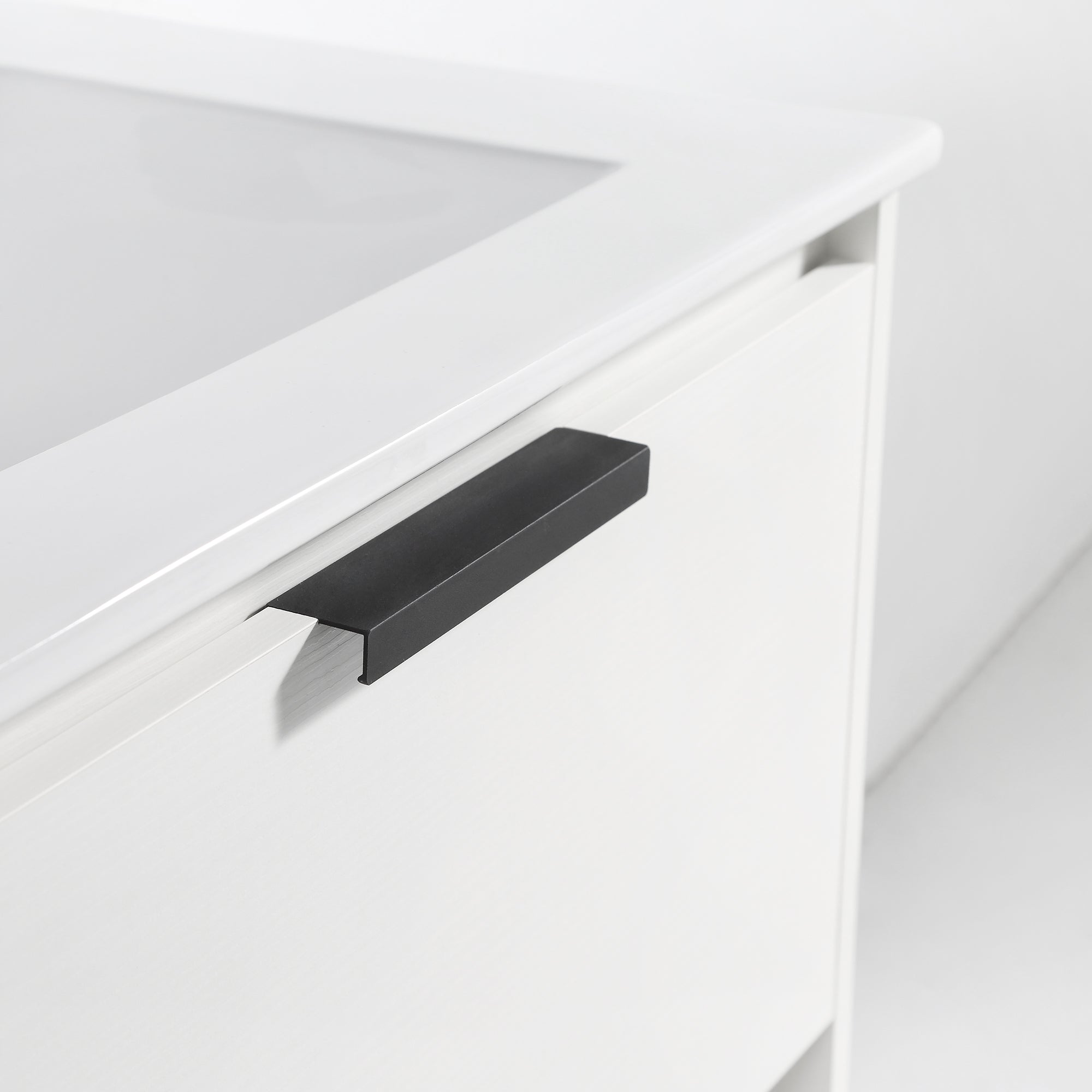 24 in. W x 18 in. D x 20 in. H Bath Vanity Set in White with Ceramic Vanity Top in White with White Basin